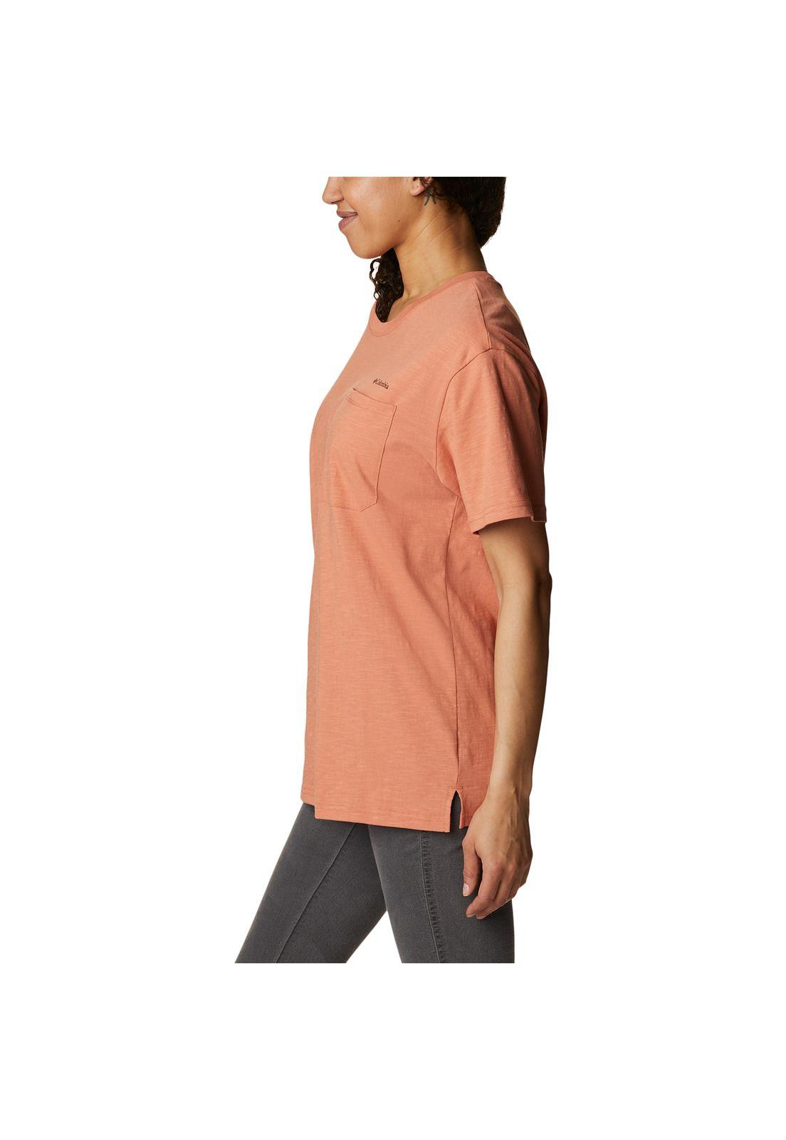 Polera M/C Break It Down Tee Naranjo Mujer-4