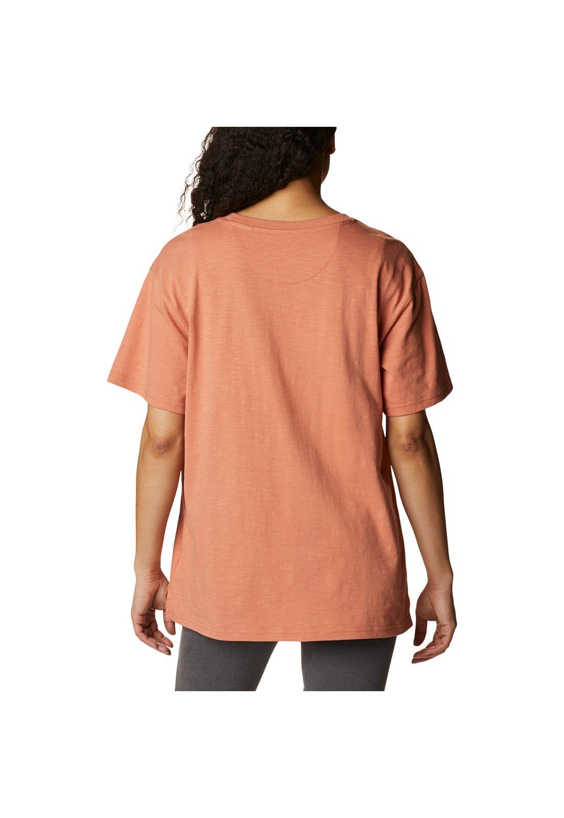 Polera M/C Break It Down Tee Naranjo Mujer-5