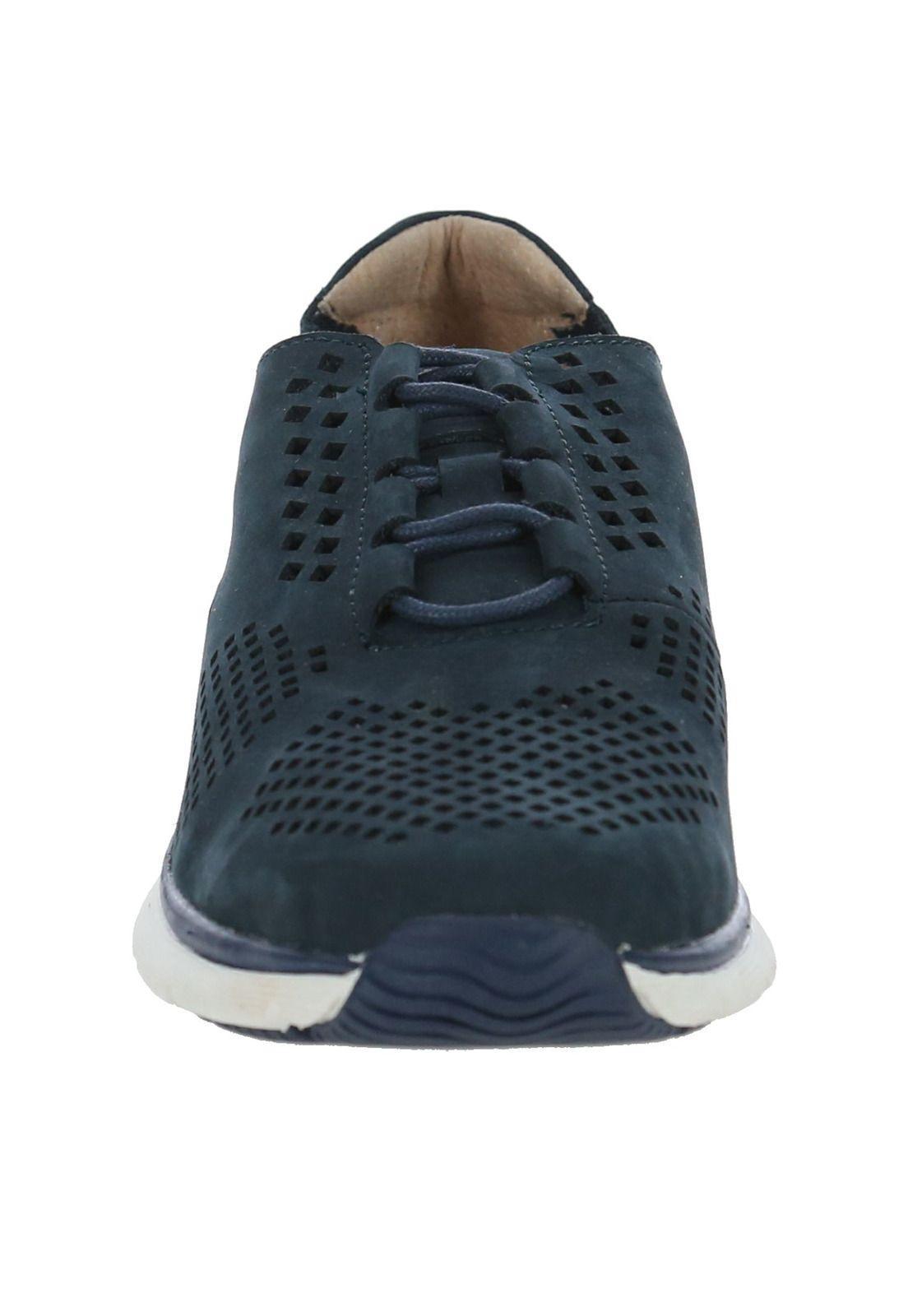 Zapatilla Cuero Carey Azul-2