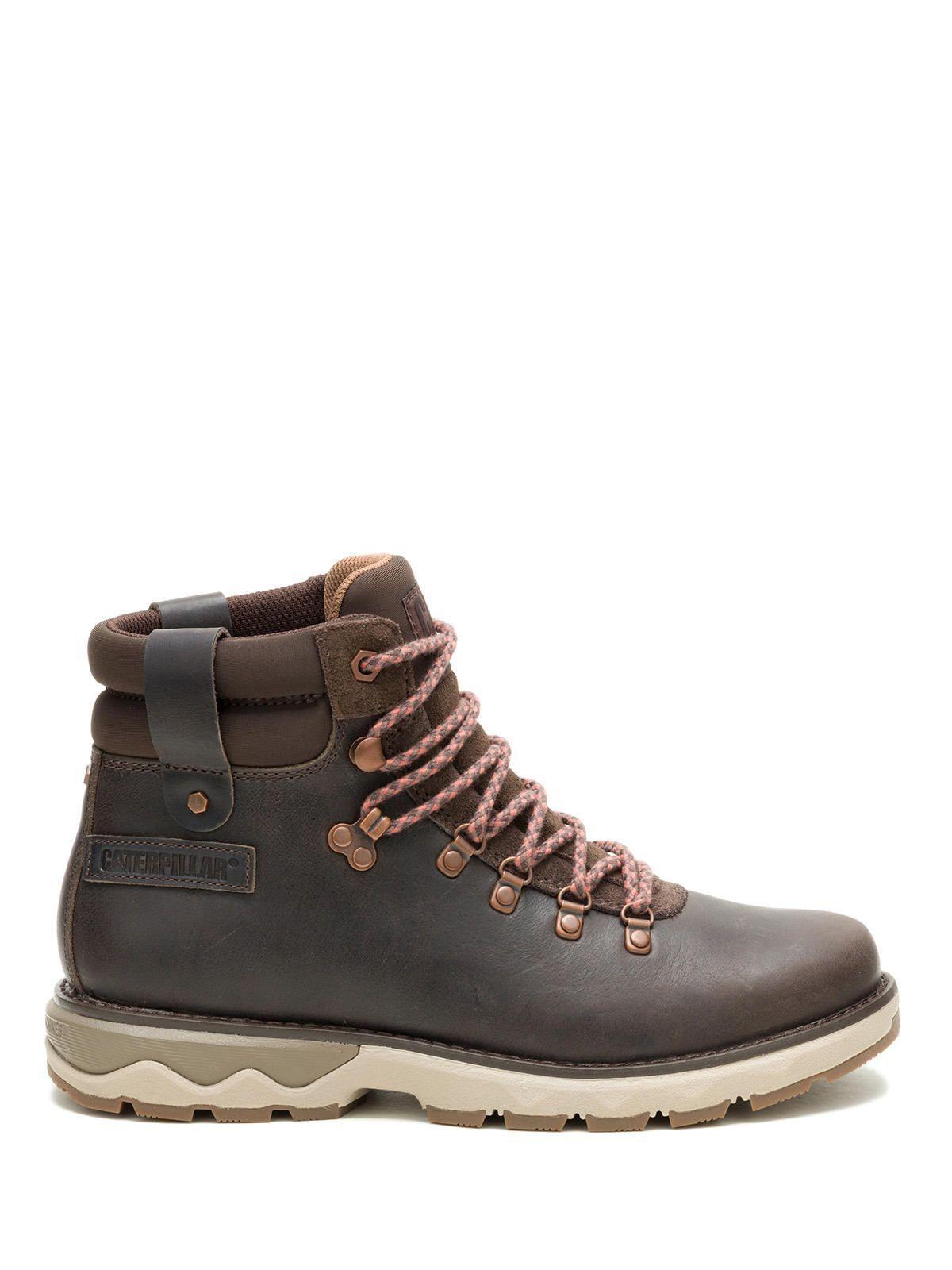 Botín Cuero Mujer Fandom Hiker Café Oscuro-1