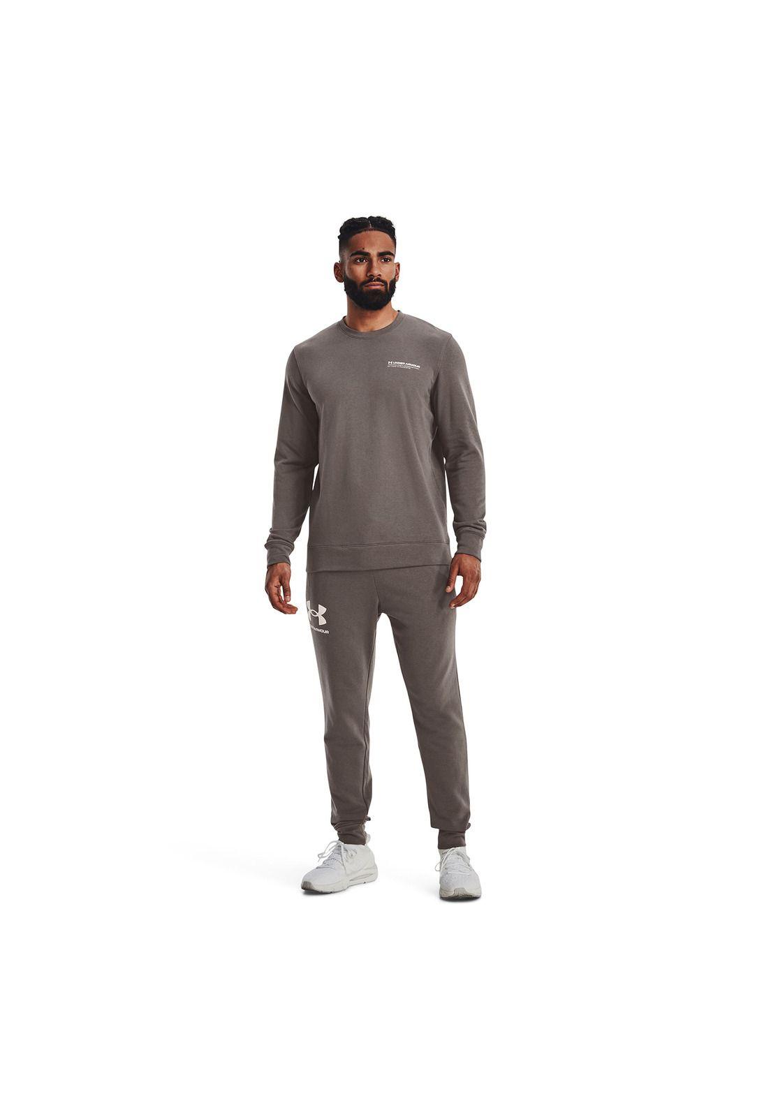 Polerón Hombre Rival Terry Logo Crw Café-4