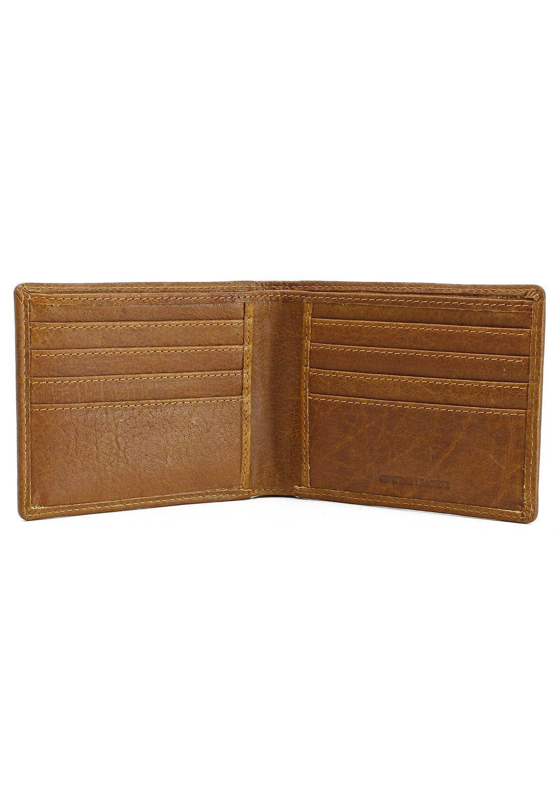 Billetera Cuero Simple Café Hombre Rockford-1