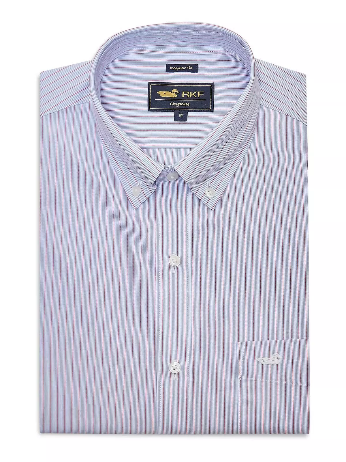 Camisa Libre de Arrugas Algodón Hombre Azul-0