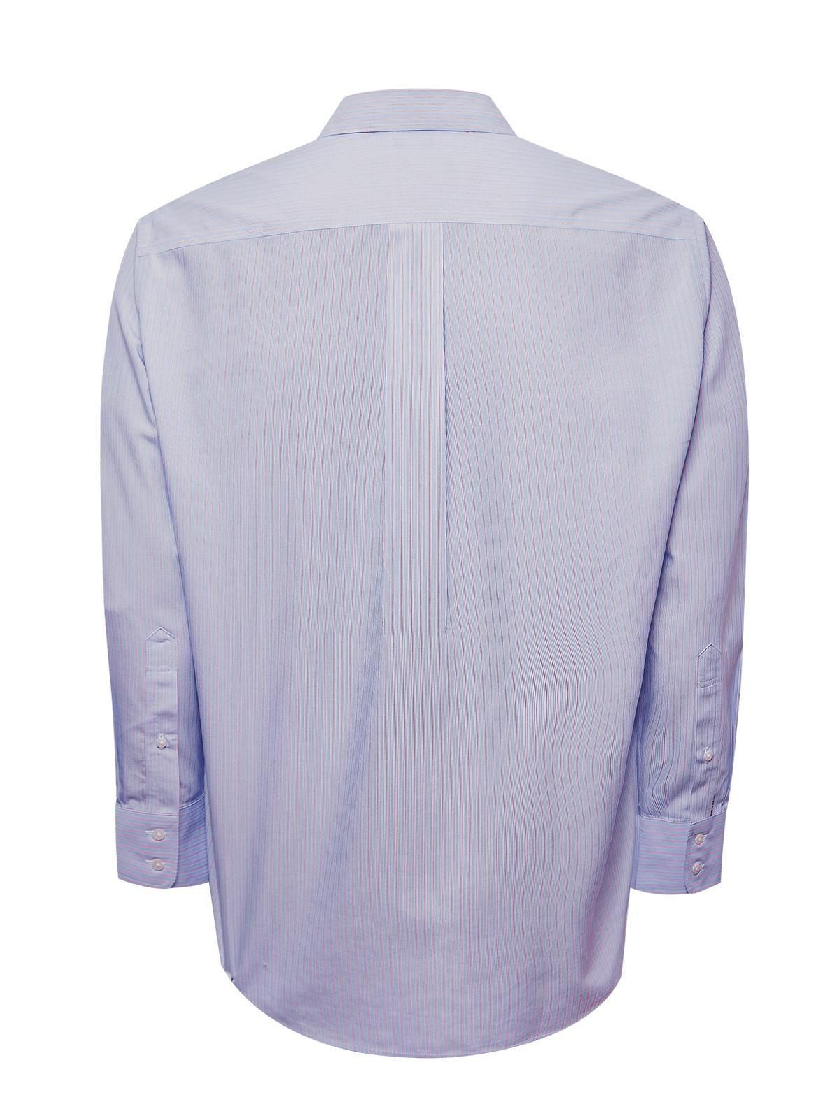 Camisa Libre de Arrugas Algodón Hombre Azul-3