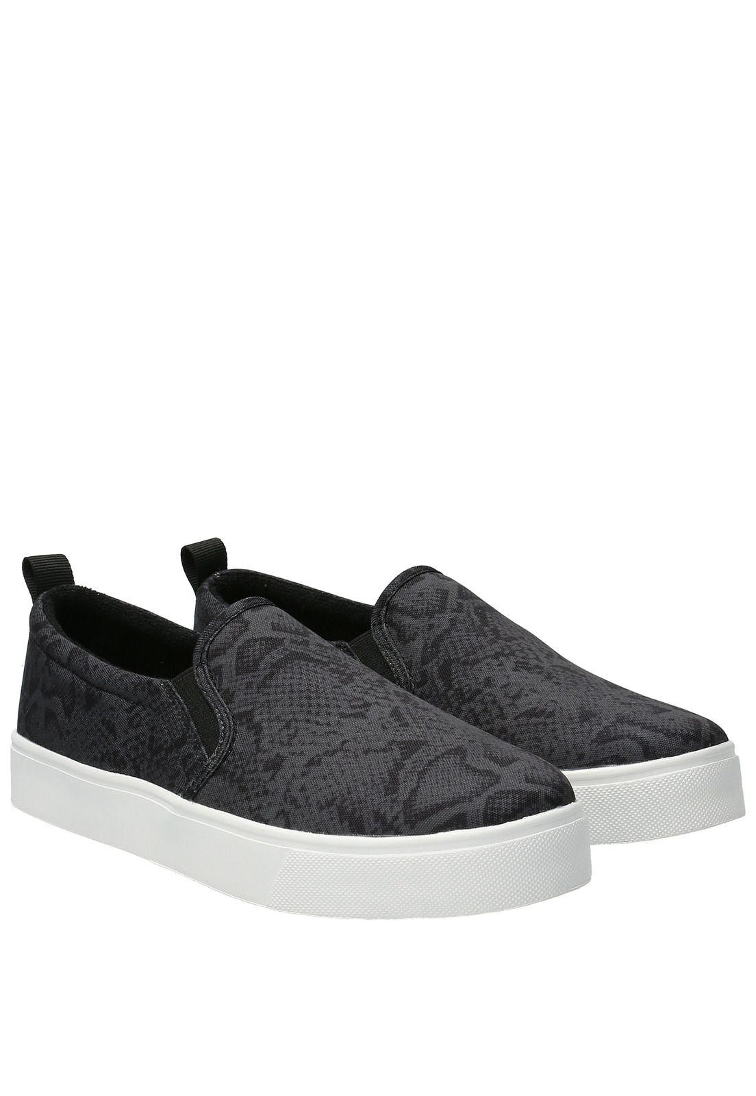 Zapatilla Mujer Animal Print Slip On Negro-7