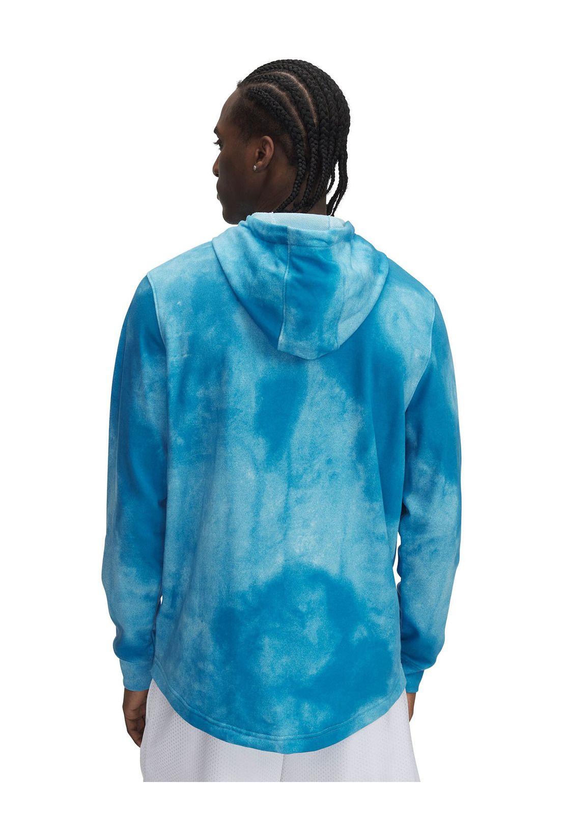 Polerón Ua Rival Terry Printed Azul Para Hombre-1