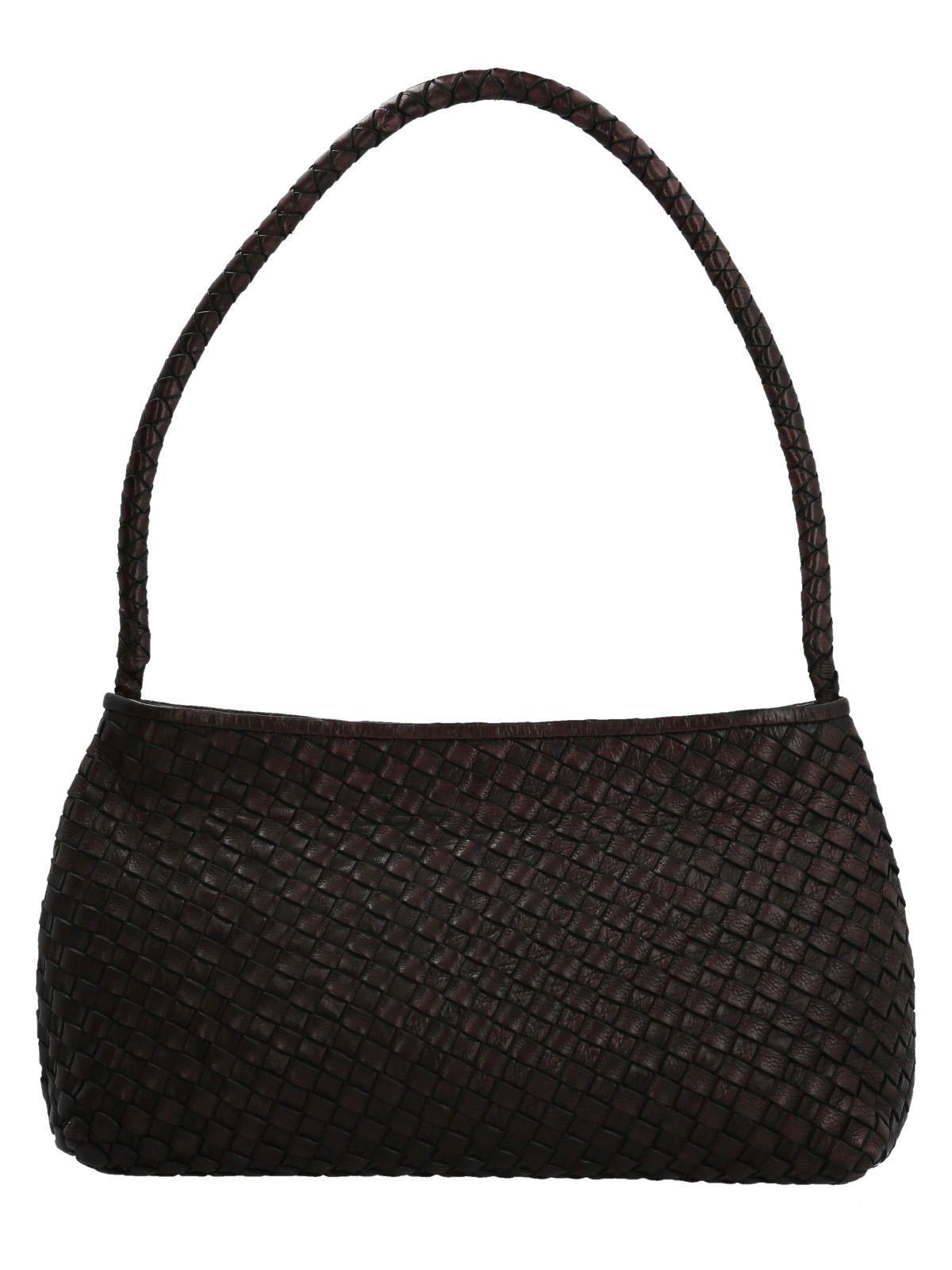 Cartera Cuero Mujer Ws Woven Bag Café-2