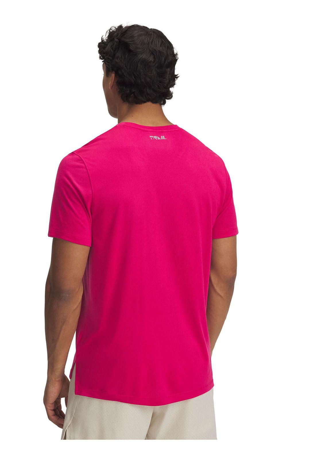 Polera Manga Corta Ua Trail Run Morado Para Hombre-1