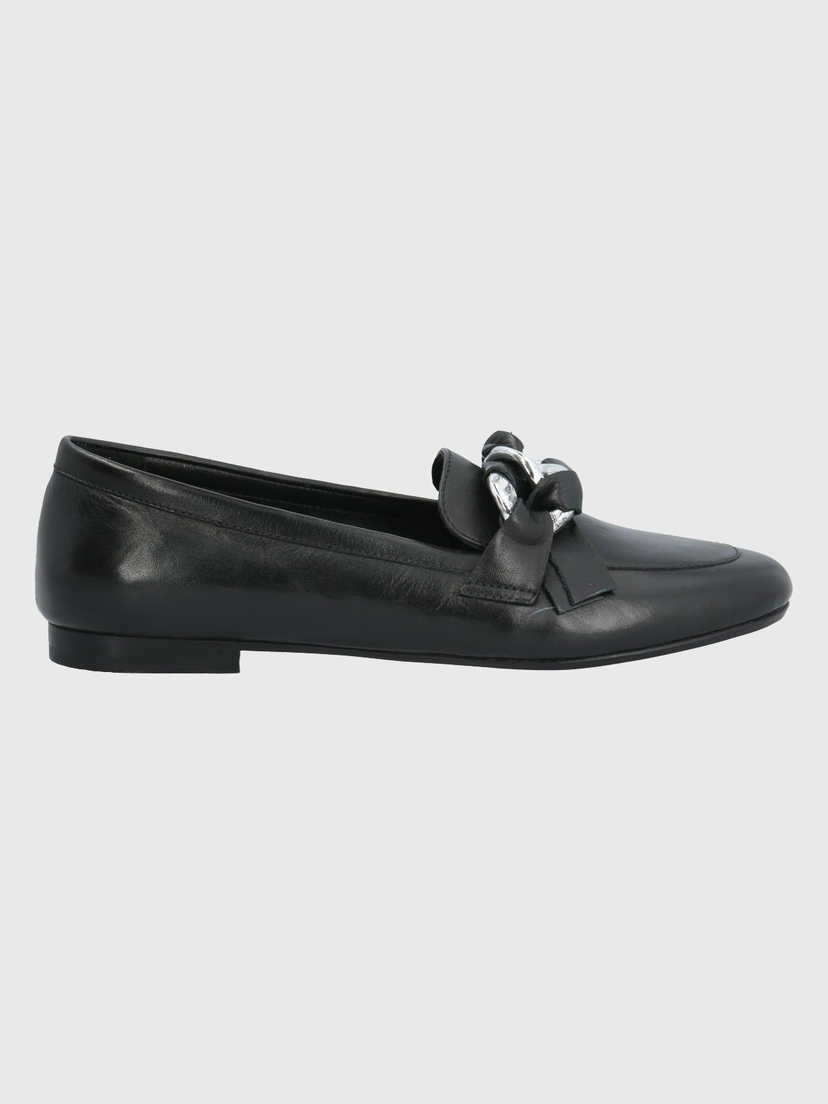 Mocasín Cuero Negro Mujer Mons -1
