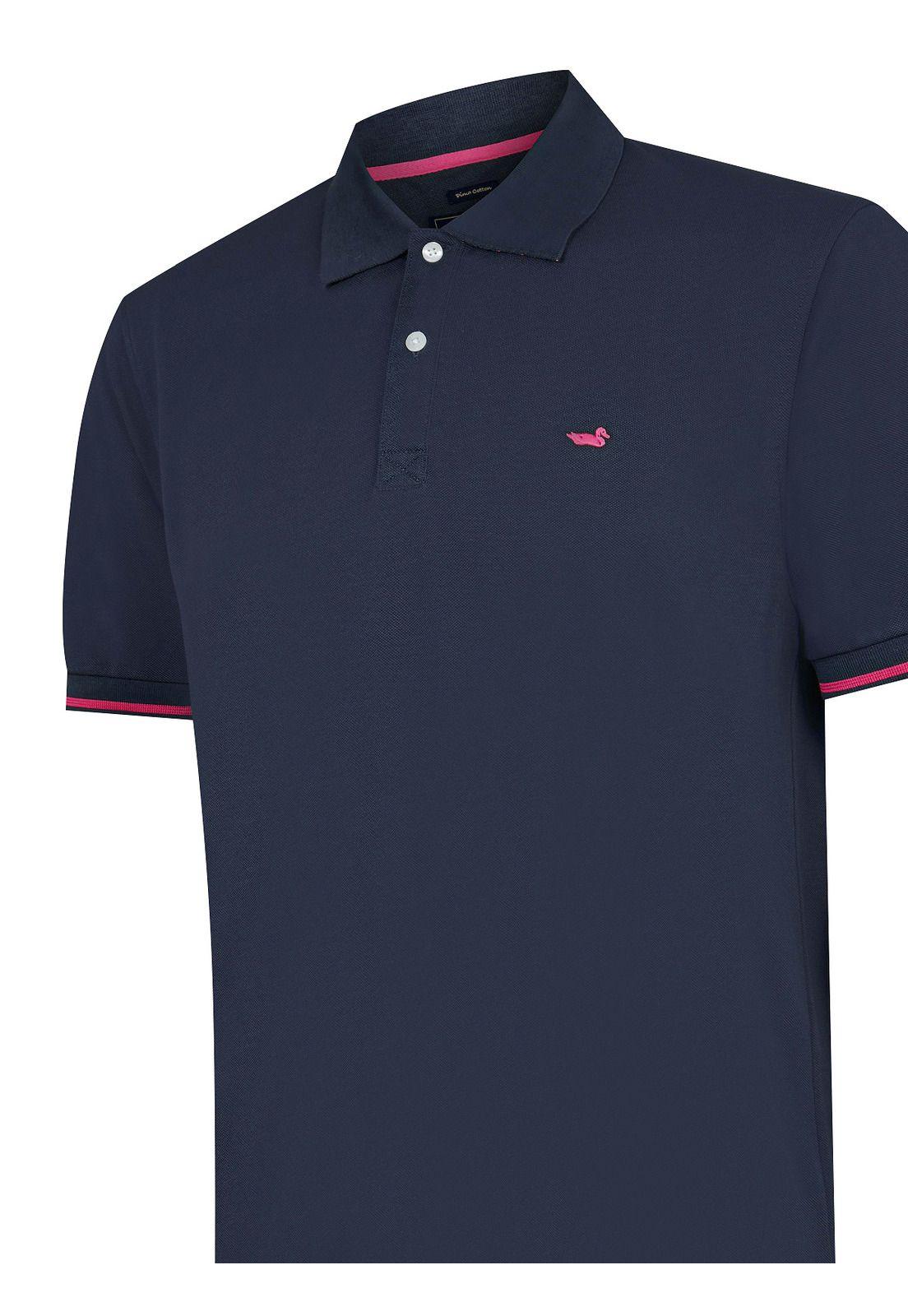 Polera Algodón Orgánico Azul Mitchell Hombre -3