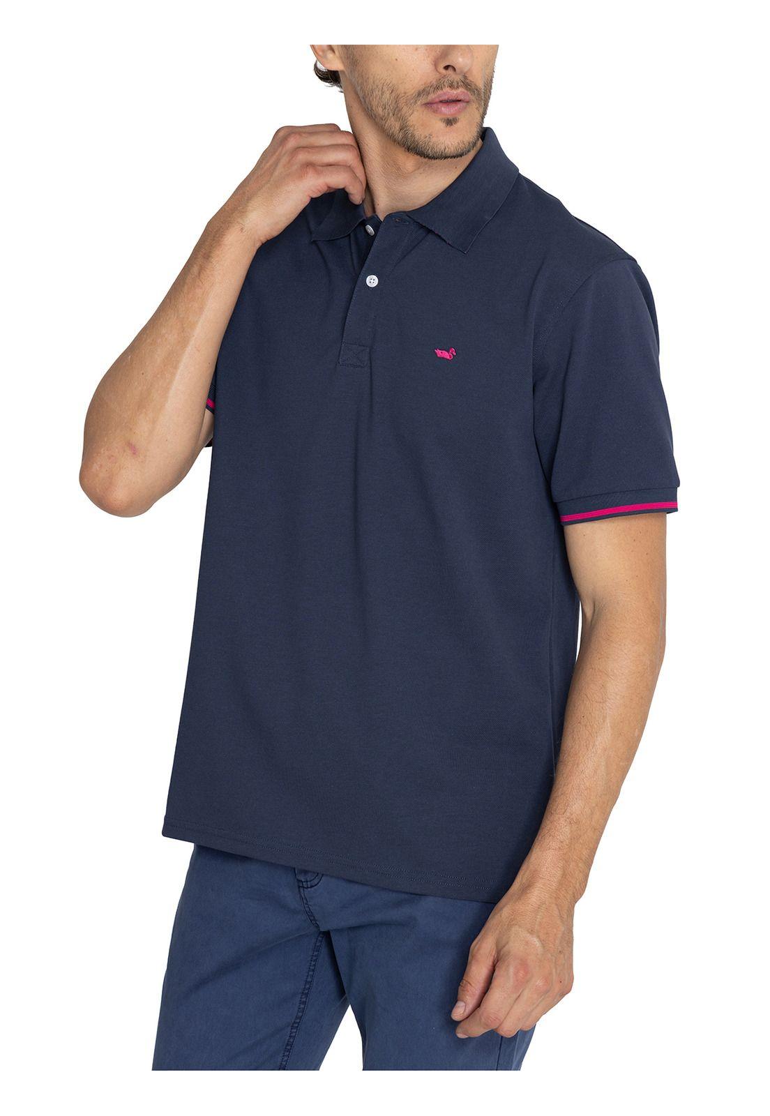 Polera Algodón Orgánico Azul Mitchell Hombre -5