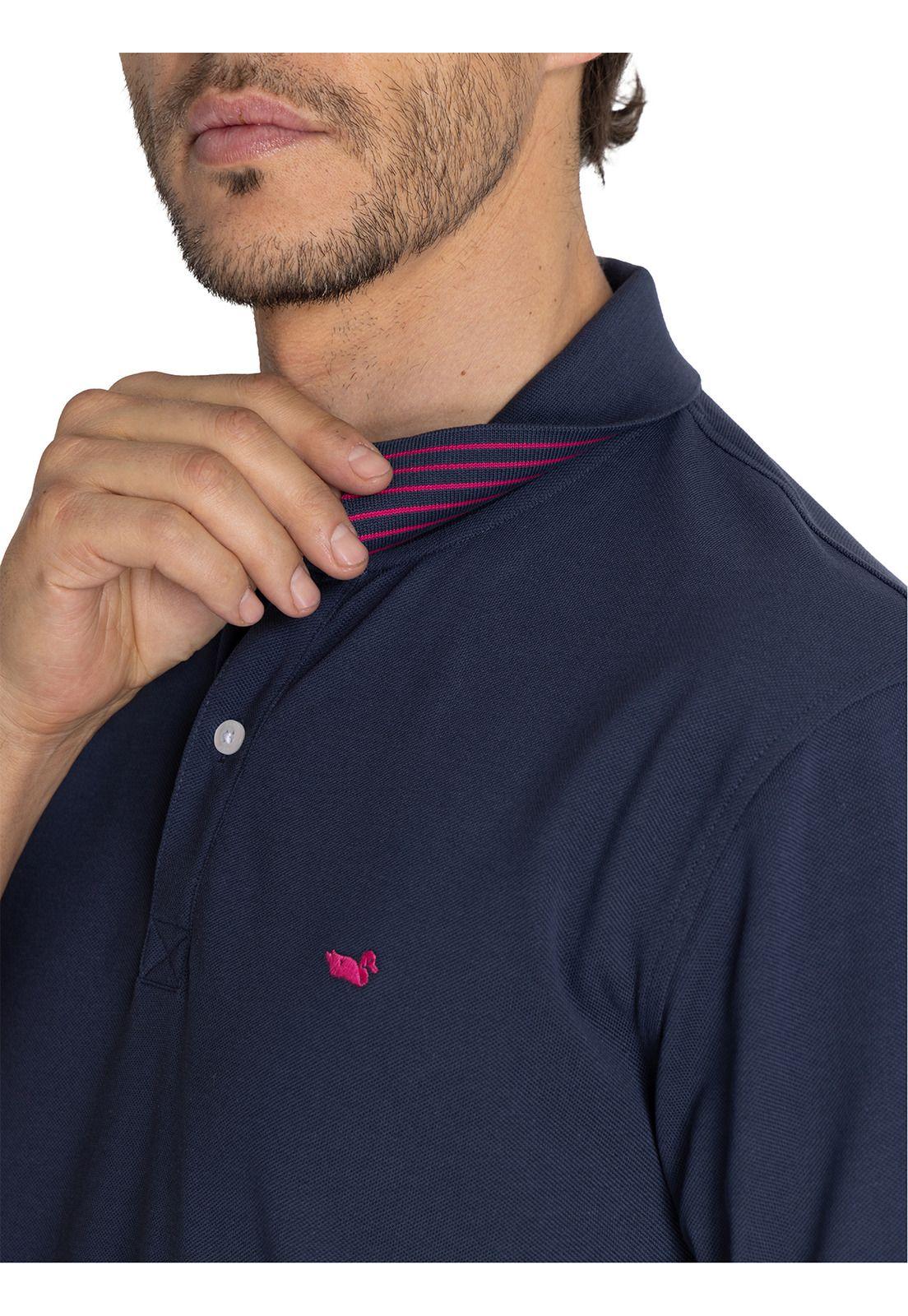 Polera Algodón Orgánico Azul Mitchell Hombre -7