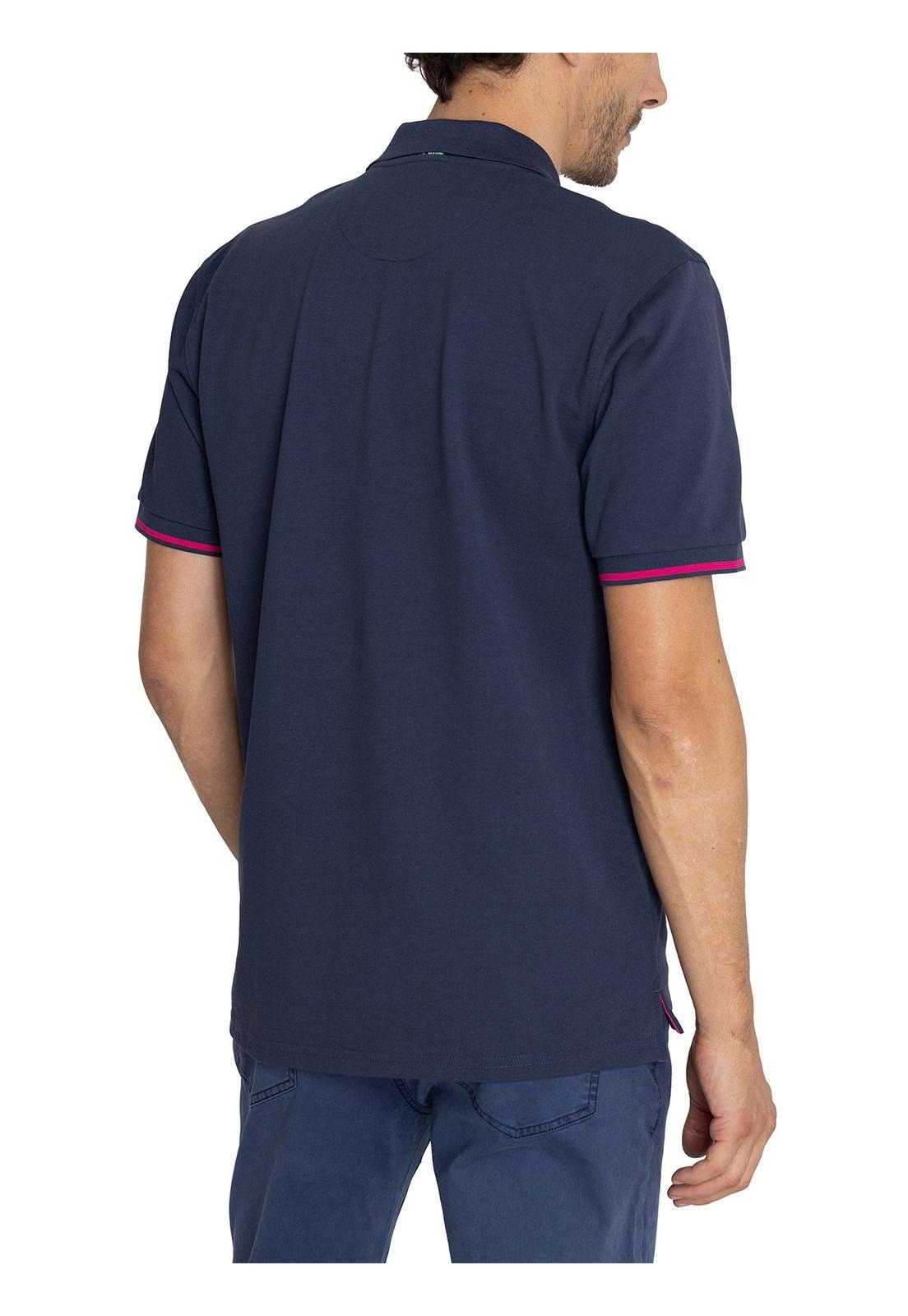 Polera Algodón Orgánico Azul Mitchell Hombre -8