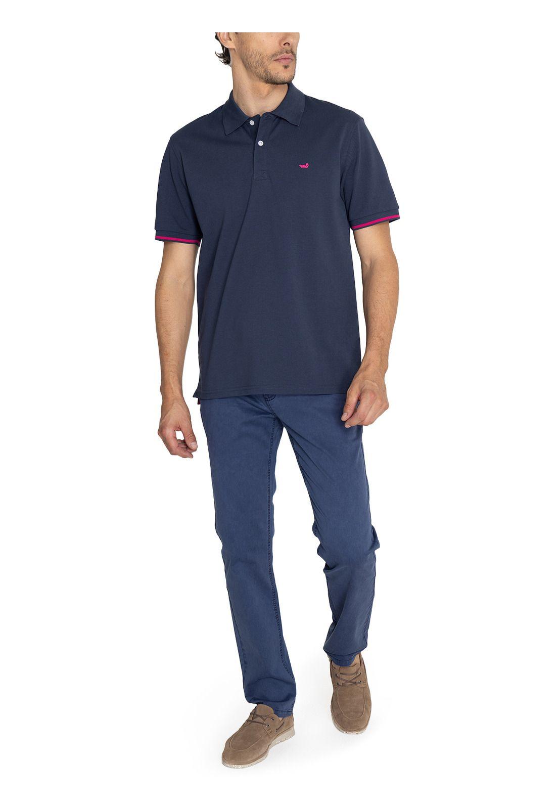 Polera Algodón Orgánico Azul Mitchell Hombre -9