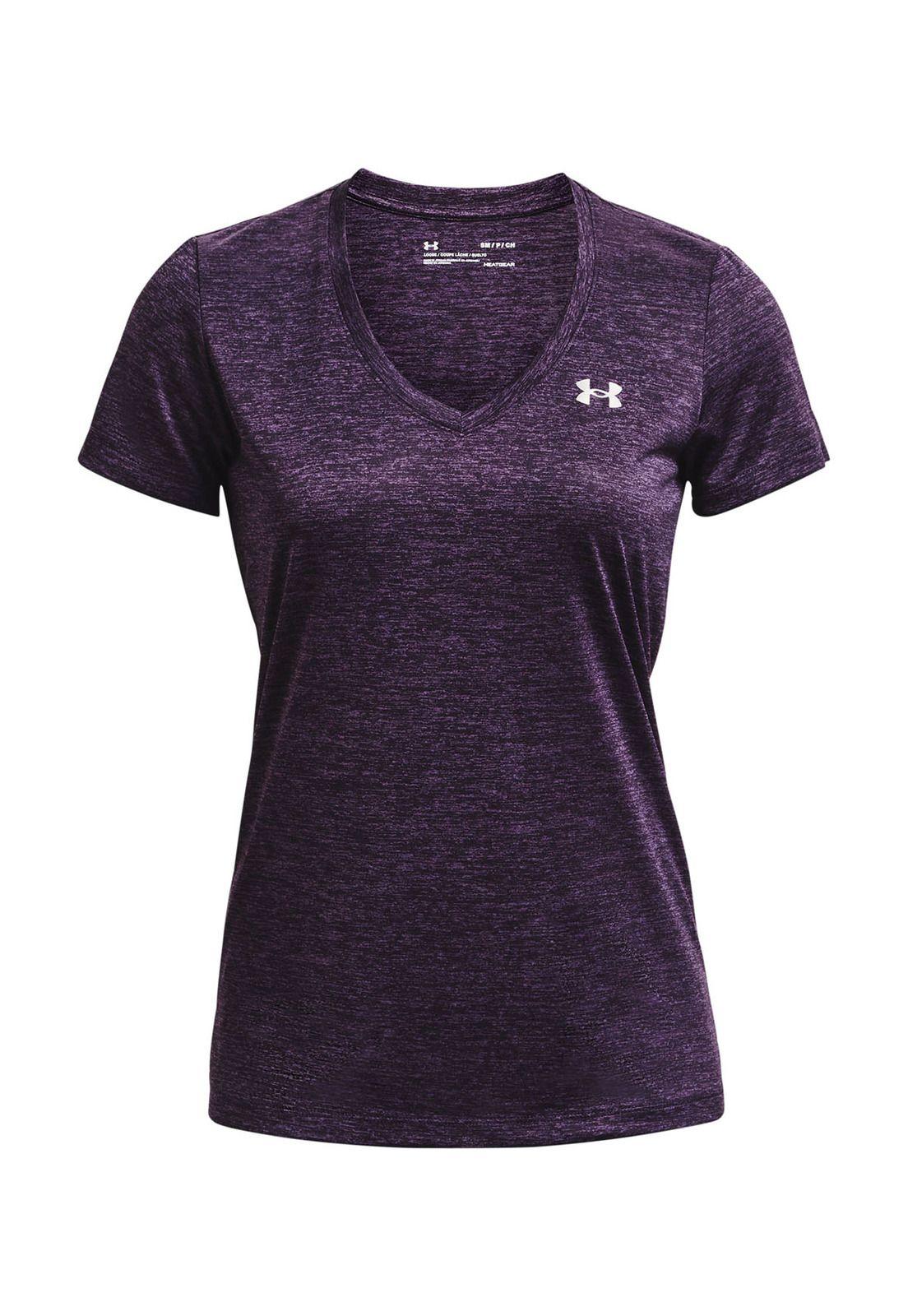 Polera manga corta Tech para mujer Morado-0