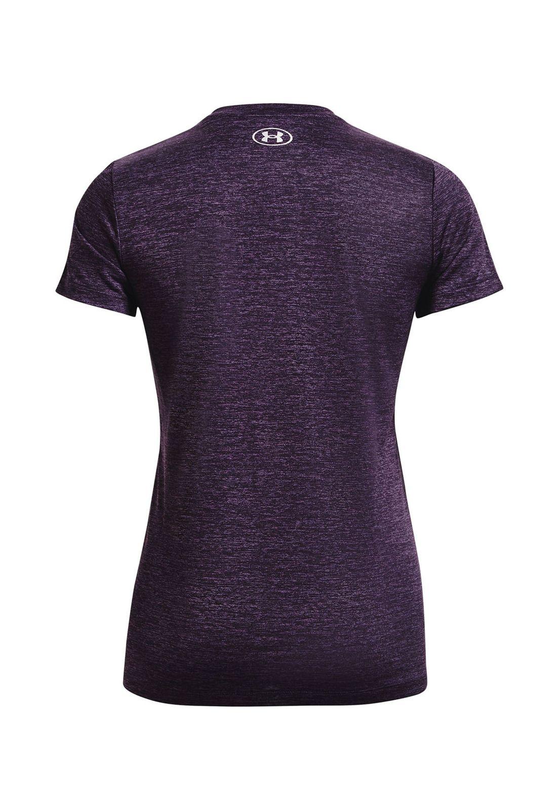 Polera manga corta Tech para mujer Morado-1