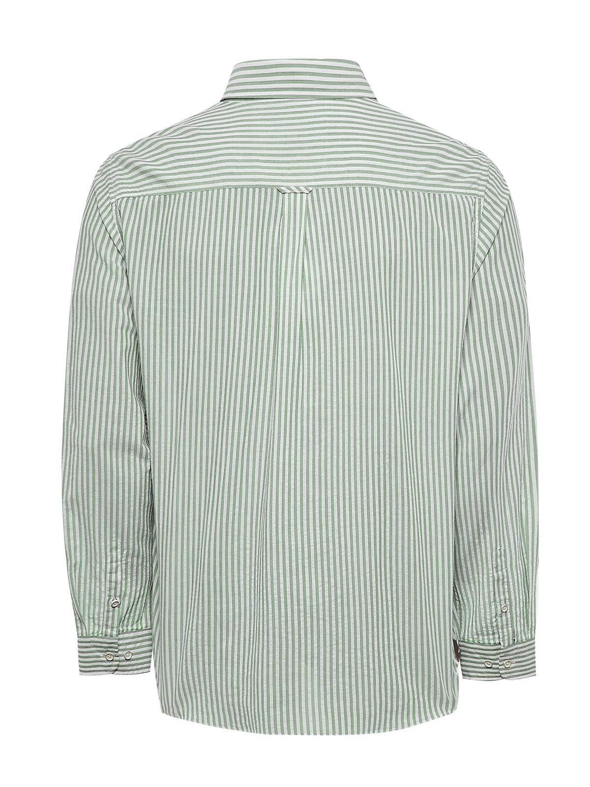 Camisa Algodón Orgánico Hombre Raya Verde-1