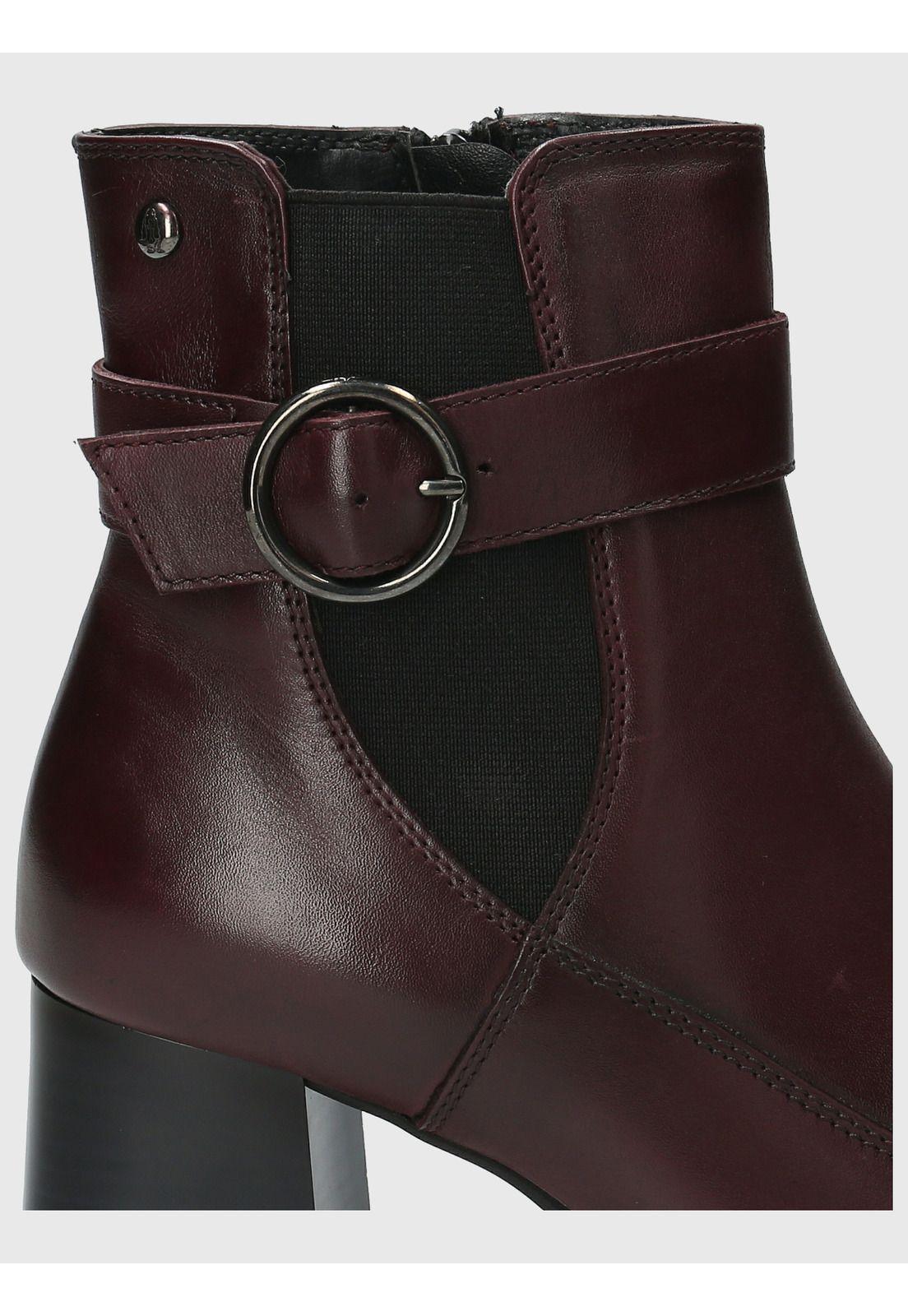 Botin Cuero Mujer Denhall Rojo-7