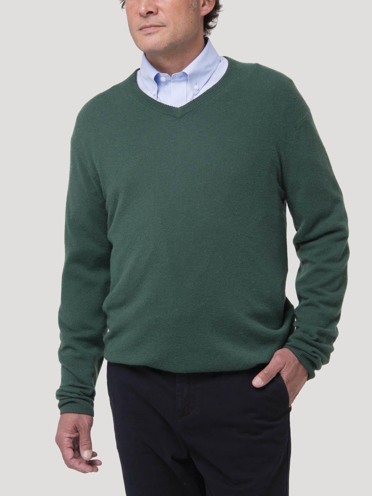 Sweater Cashemira Hombre Cash.V Verde-4