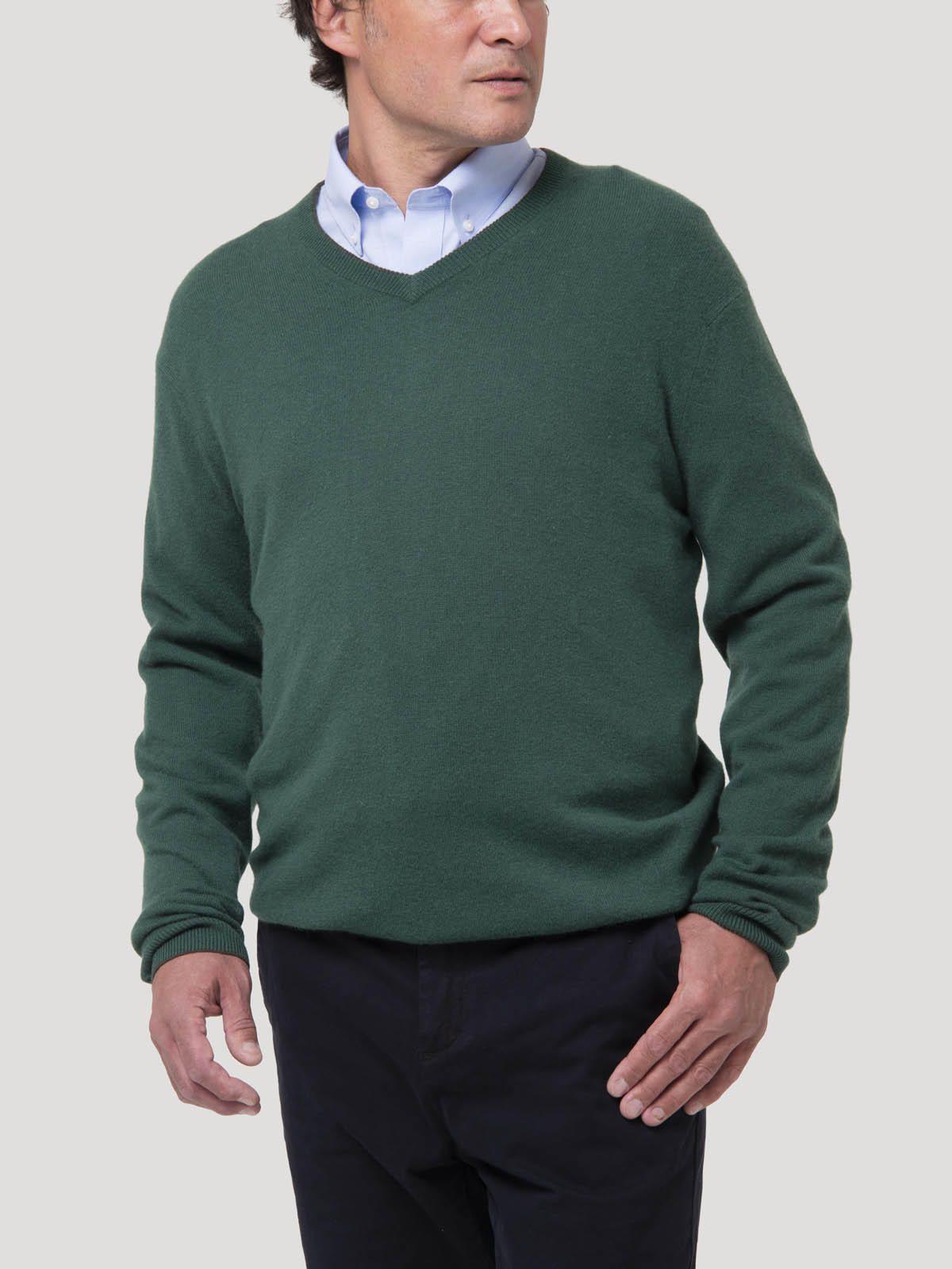 Sweater Cashemira Hombre Cash.V Verde-5