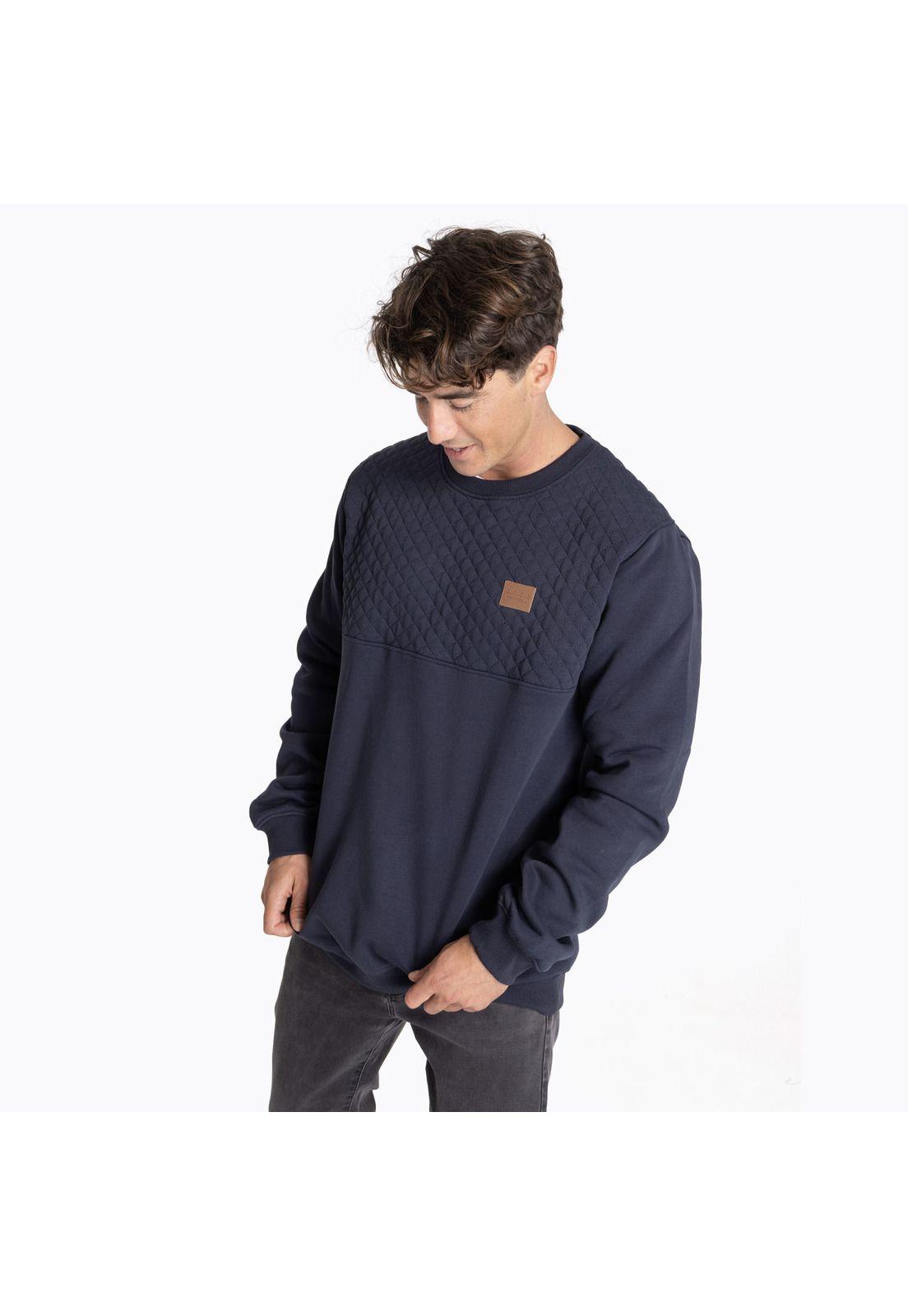 Poleron Hombre Quilt Crew Azul-0