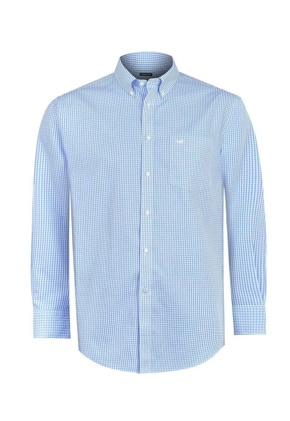 Camisa Libre de Arrugas Azul Cielo WF Hombre -1