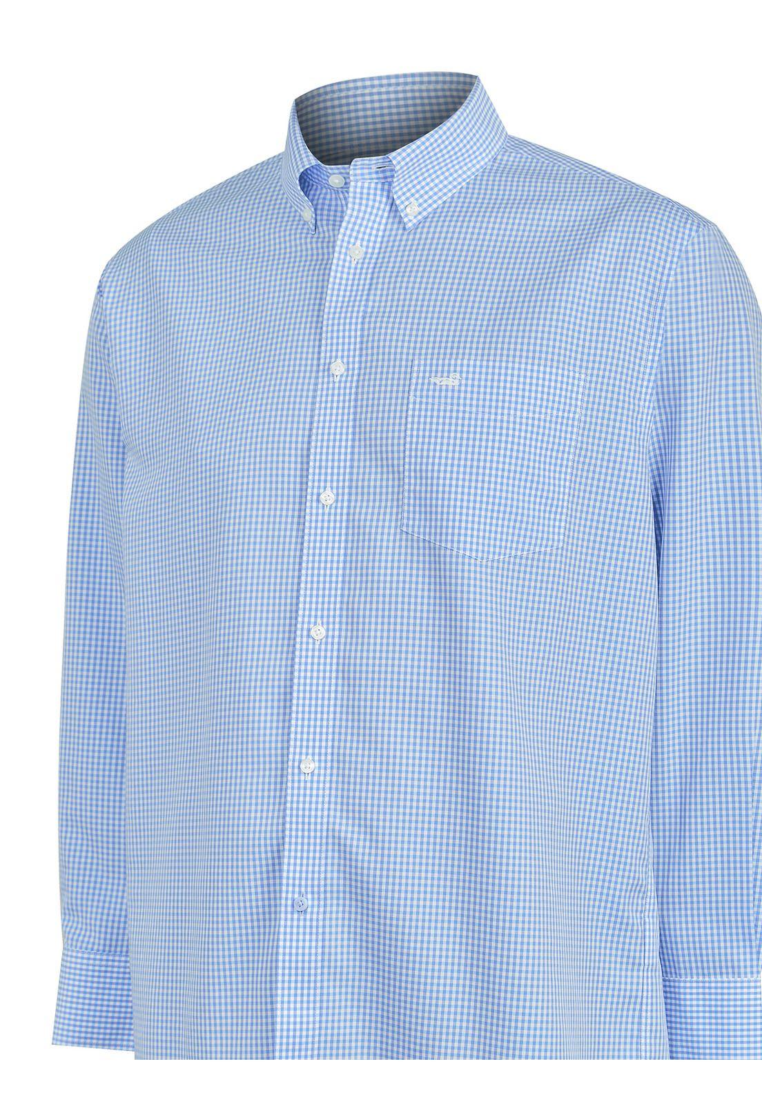 Camisa Libre de Arrugas Azul Cielo WF Hombre -4