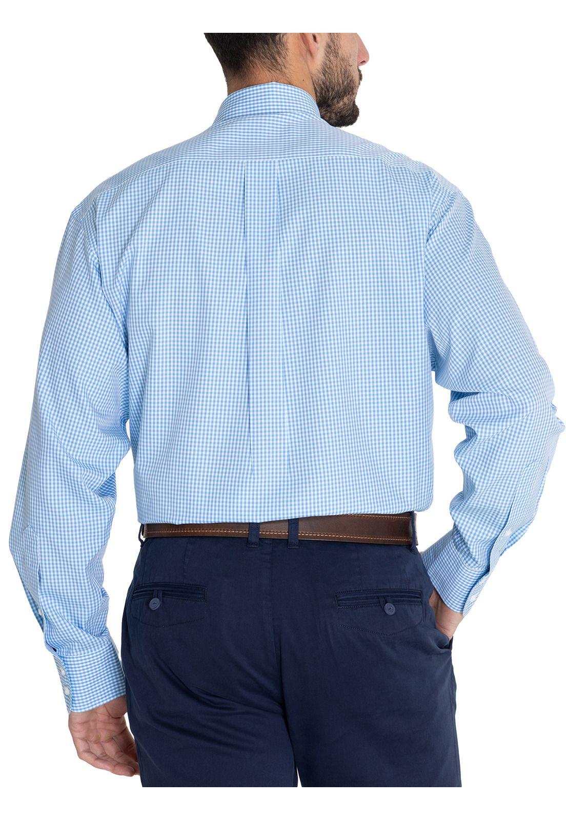 Camisa Libre de Arrugas Azul Cielo WF Hombre -7