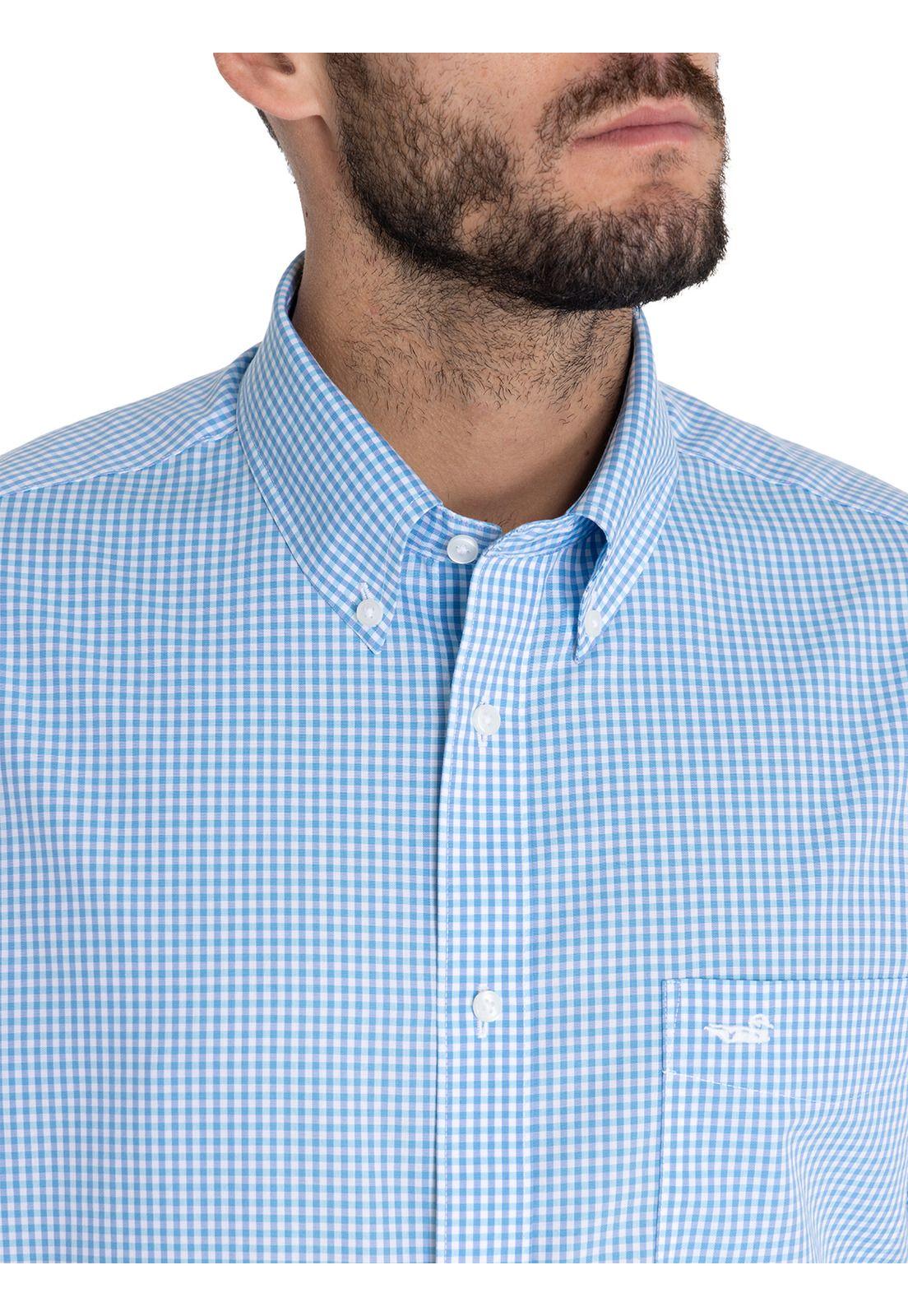Camisa Libre de Arrugas Azul Cielo WF Hombre -8
