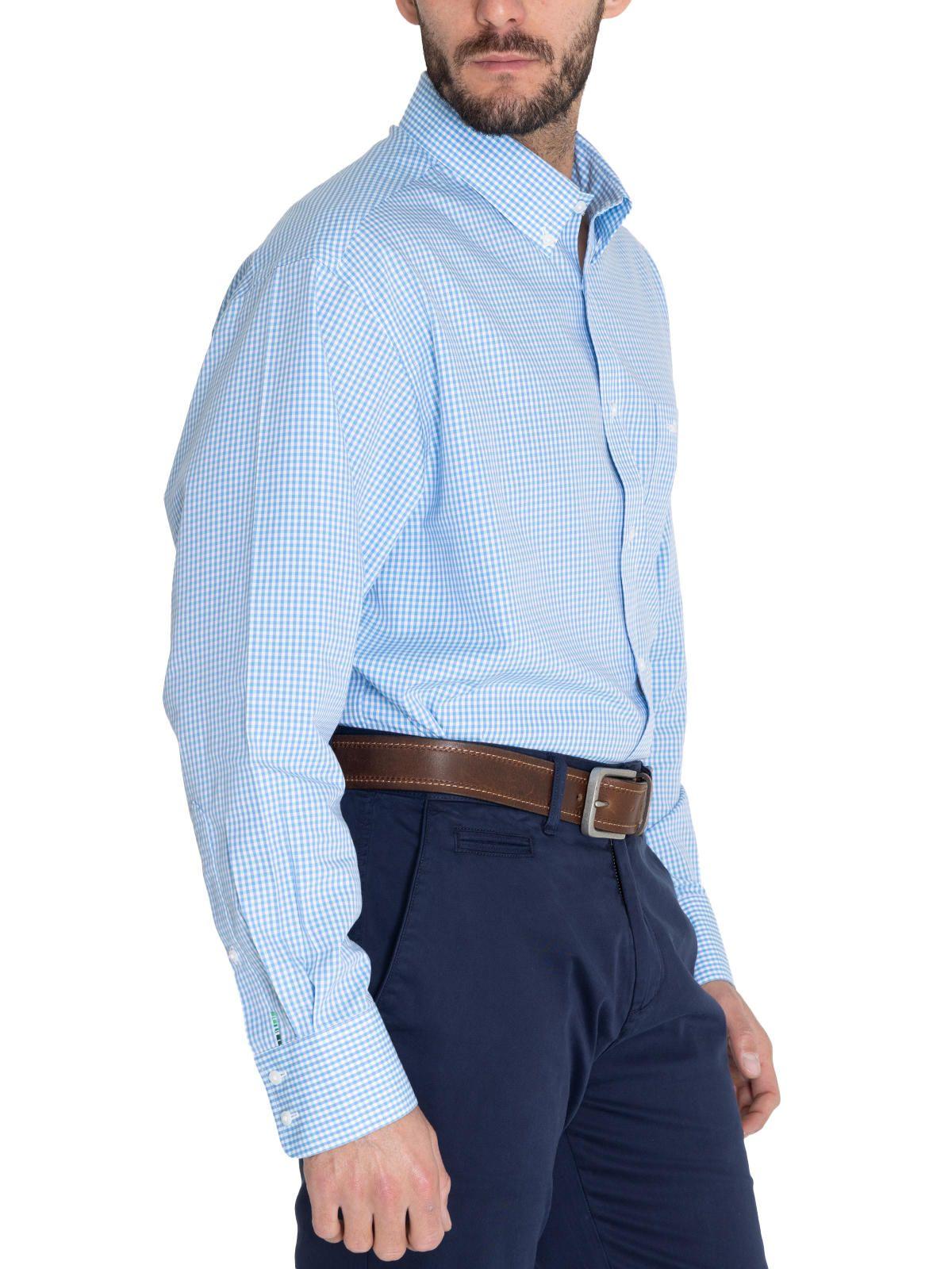 Camisa Libre de Arrugas Azul Cielo WF Hombre -6