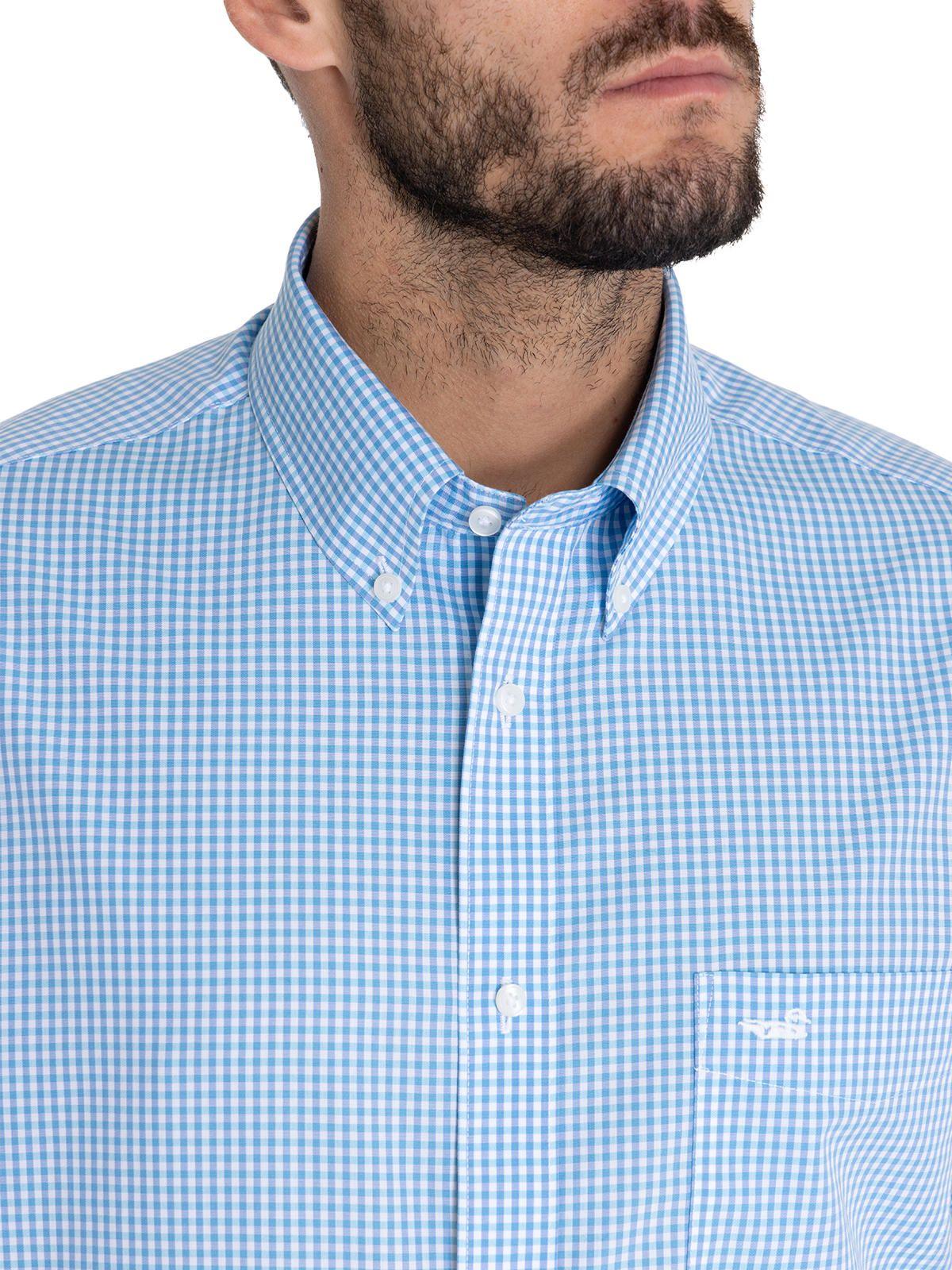Camisa Libre de Arrugas Azul Cielo WF Hombre -8