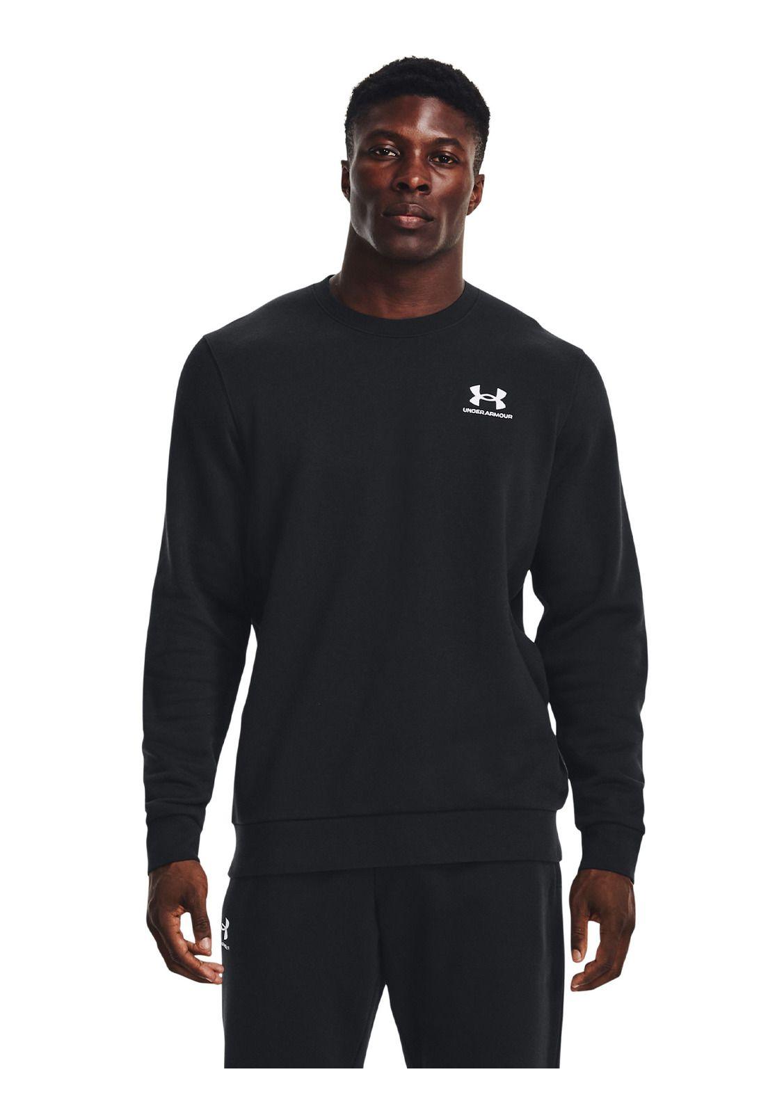 Polerón UA Essential Negro para hombre-3