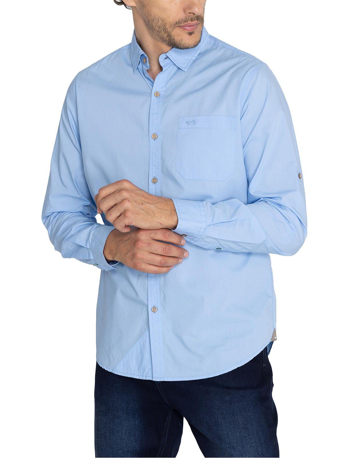 Camisa Algodón Orgánico Celeste Galiton Hombre -4