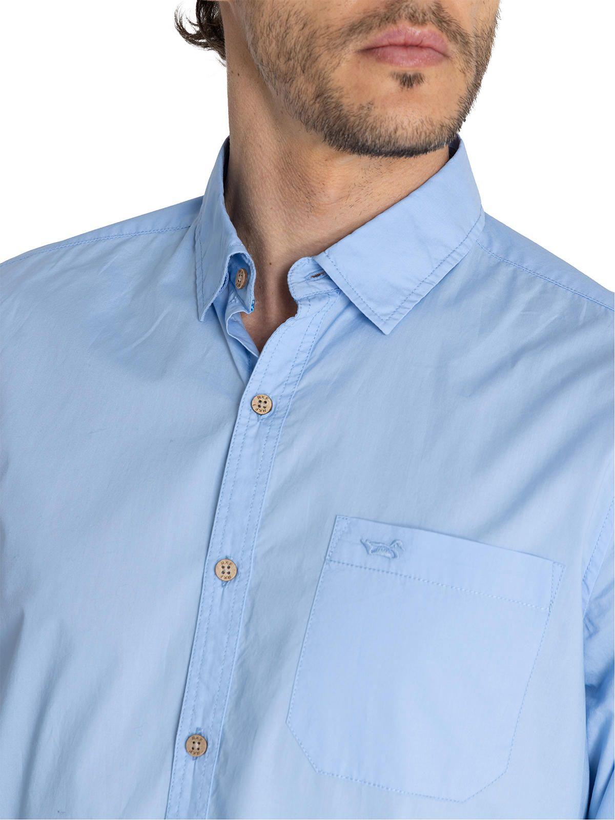 Camisa Algodón Orgánico Celeste Galiton Hombre -6