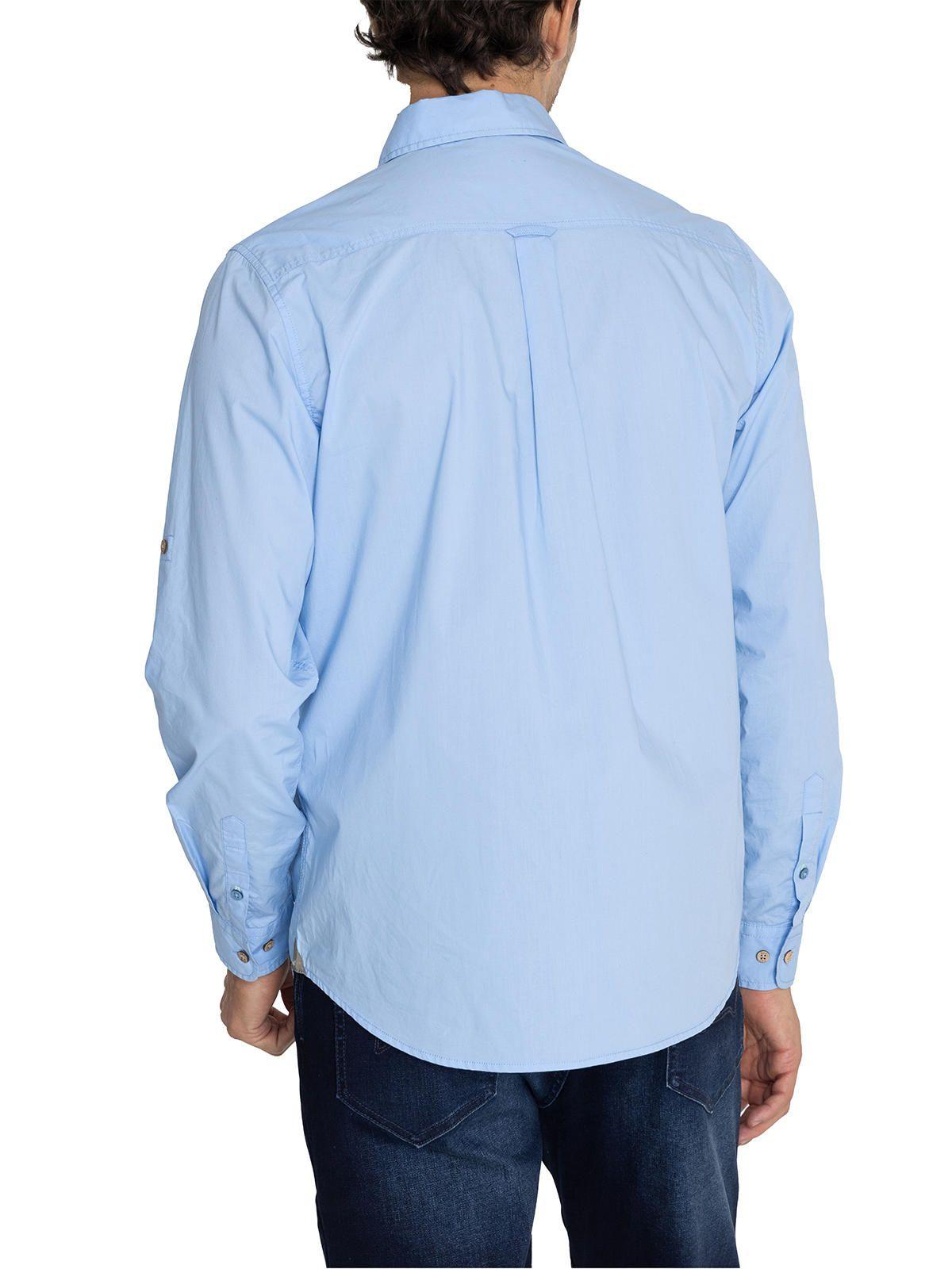 Camisa Algodón Orgánico Celeste Galiton Hombre -8