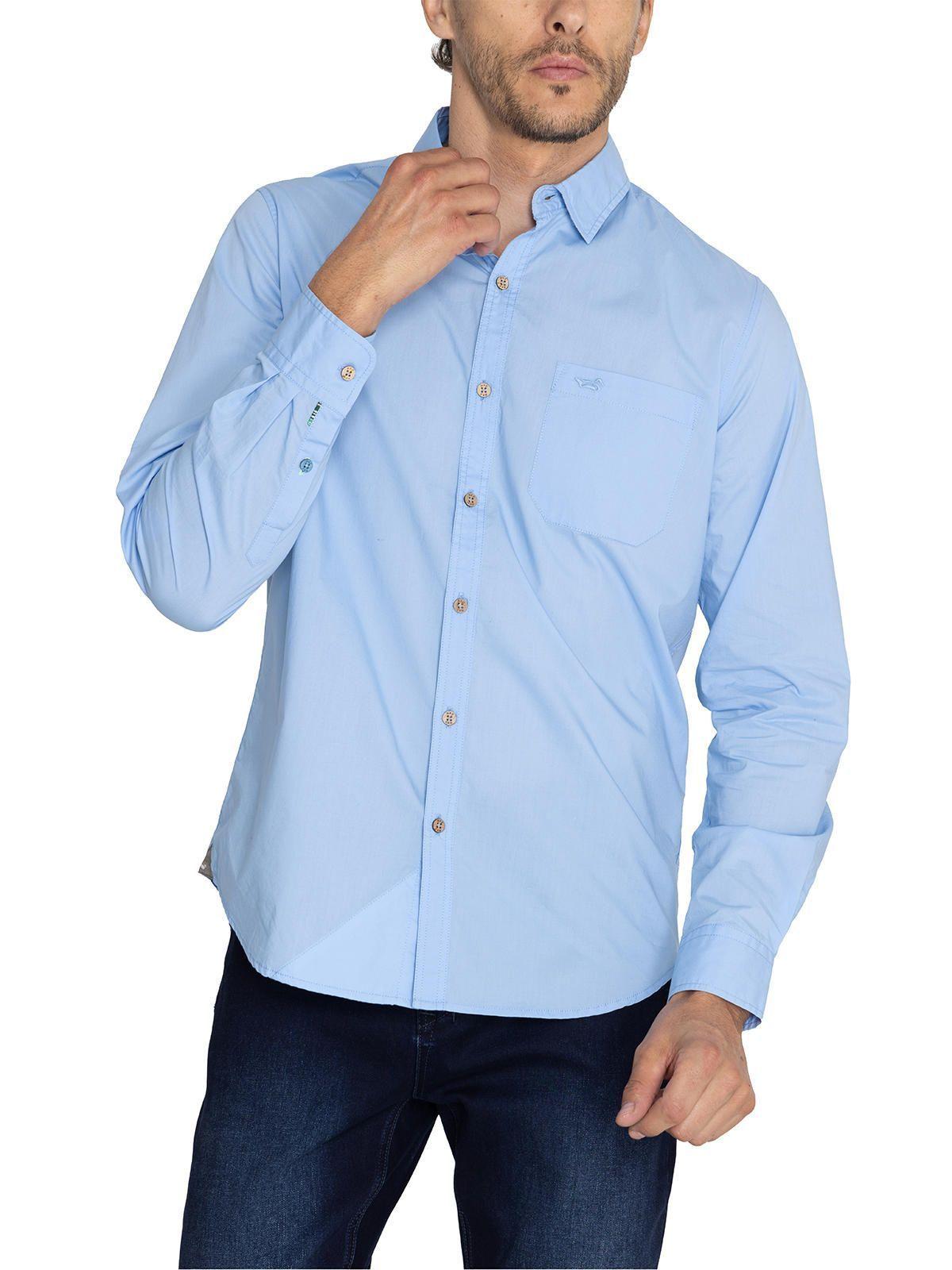 Camisa Algodón Orgánico Celeste Galiton Hombre -5