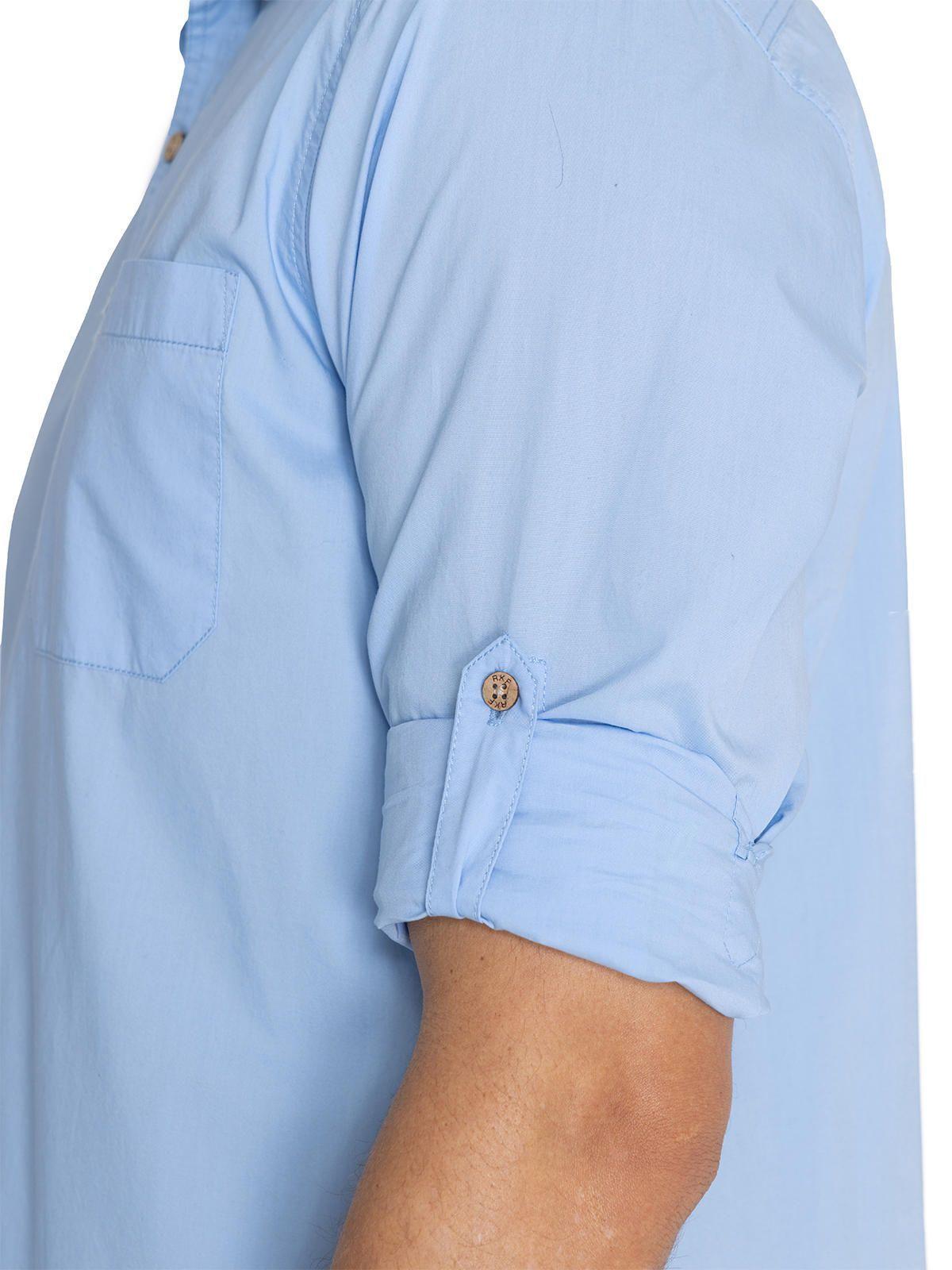 Camisa Algodón Orgánico Celeste Galiton Hombre -7