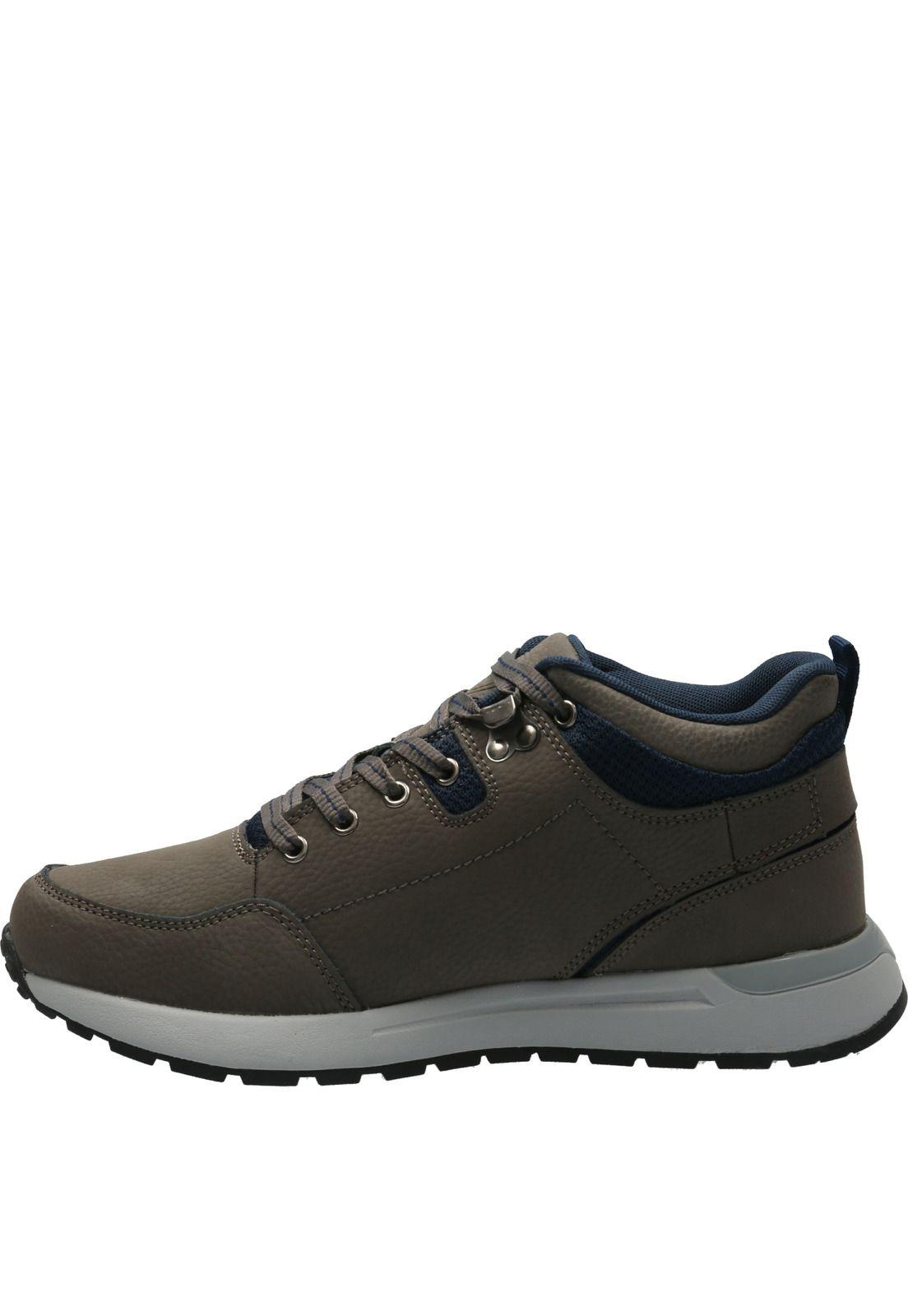 Zapatilla Cuero Hombre Astro Gris-4