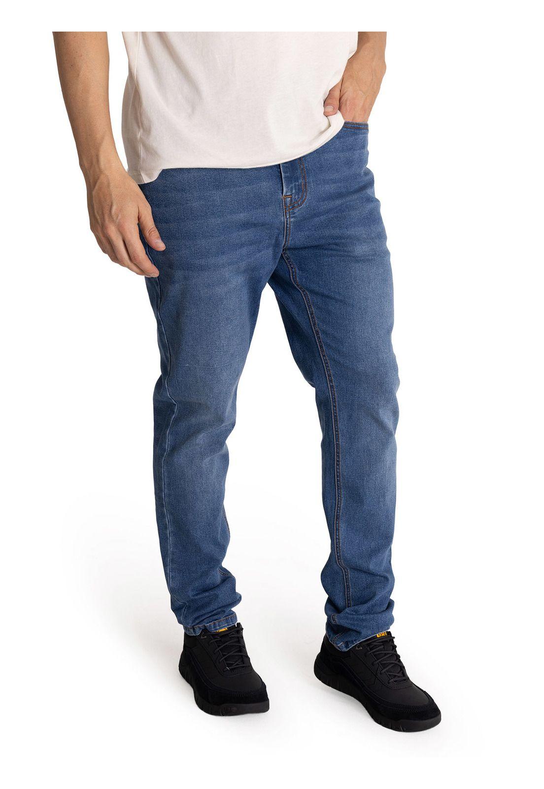 Jeans Stretch Hombre Skinny Azul-0
