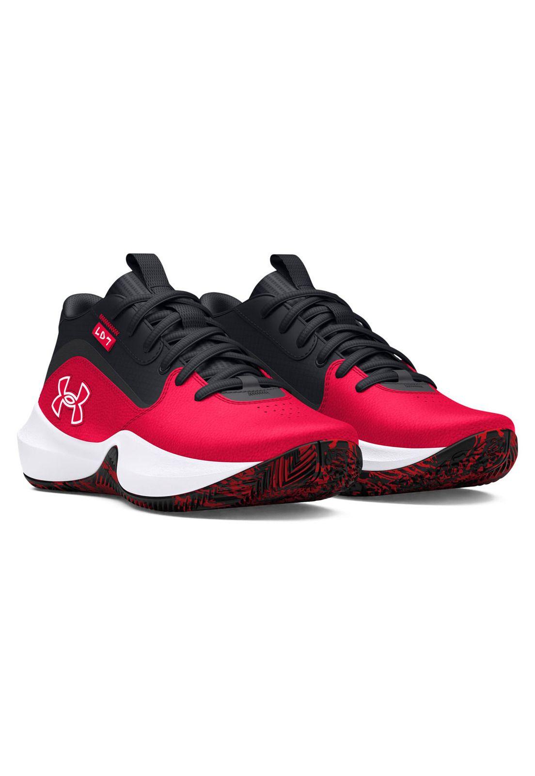 Zapatillas Bsketball Lockdown 7 niño Rojo-5