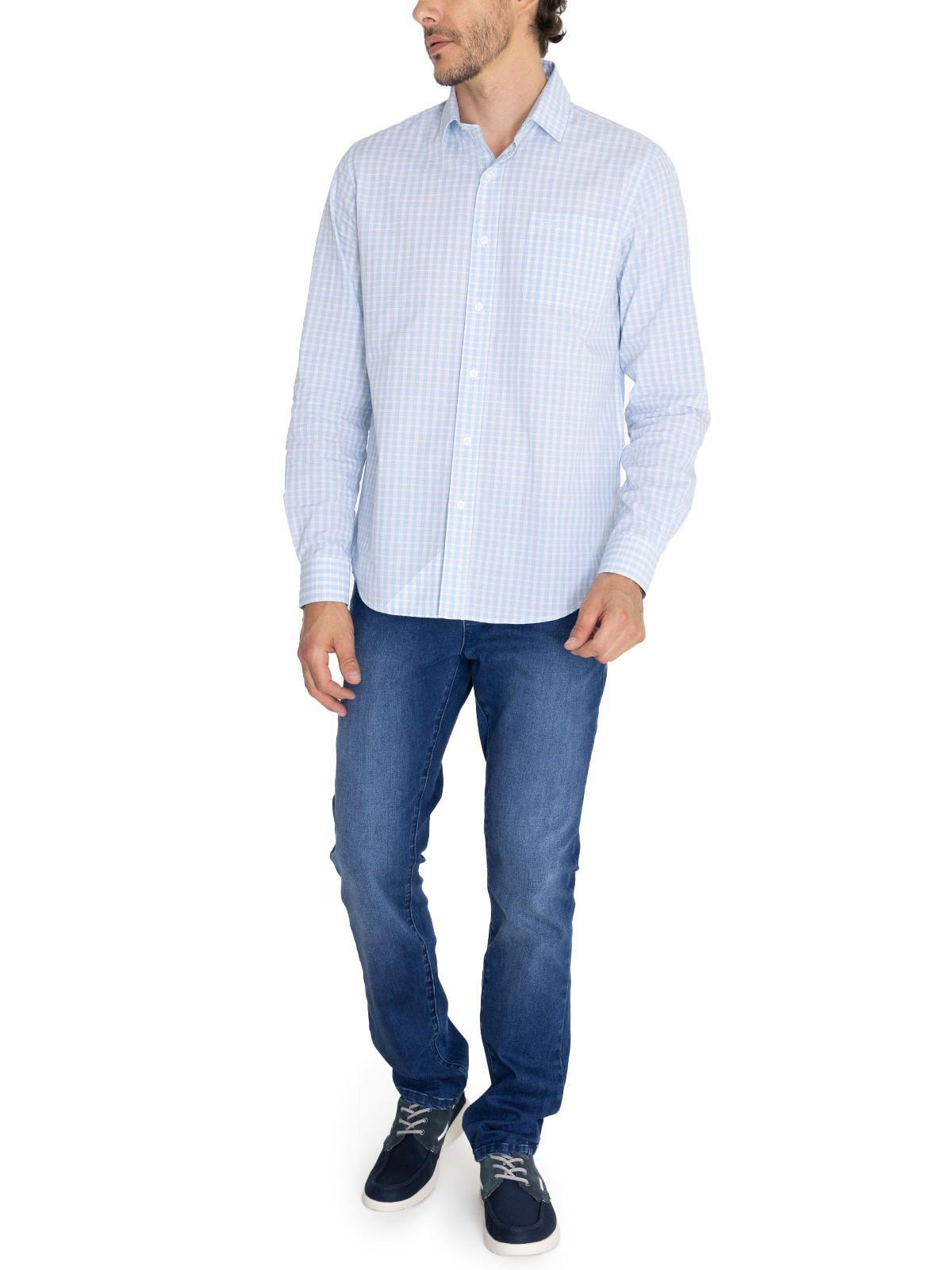 Camisa Algodón Orgánico Celeste Lighter Hombre -7