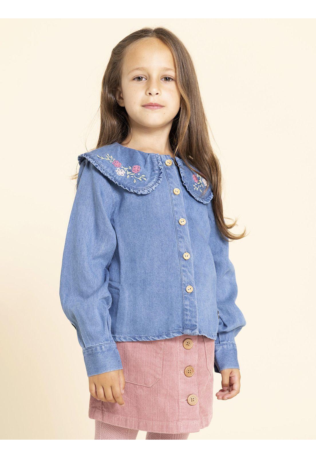 Blusa Manga Larga Matilda Niña Azul-1