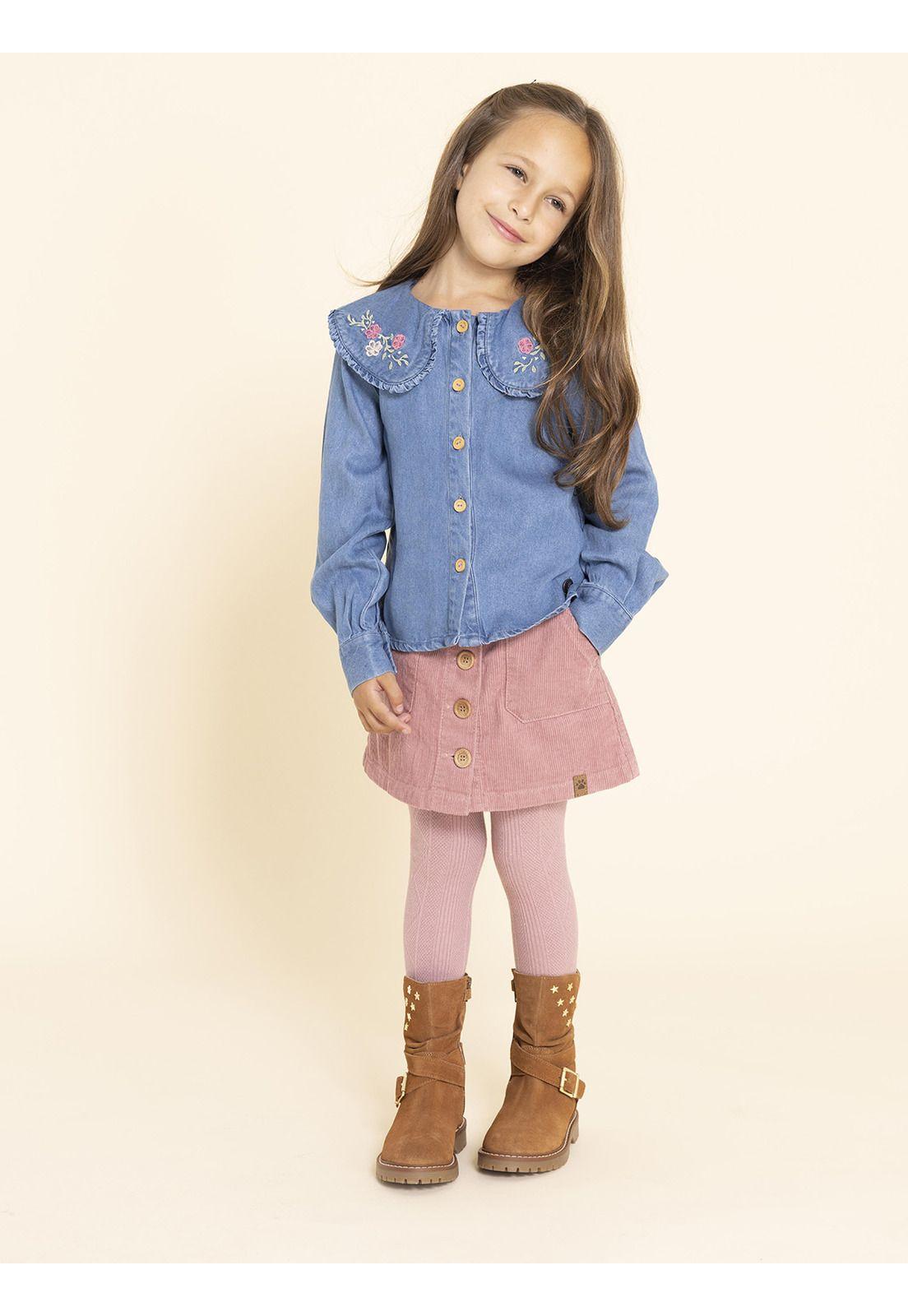 Blusa Manga Larga Matilda Niña Azul-5