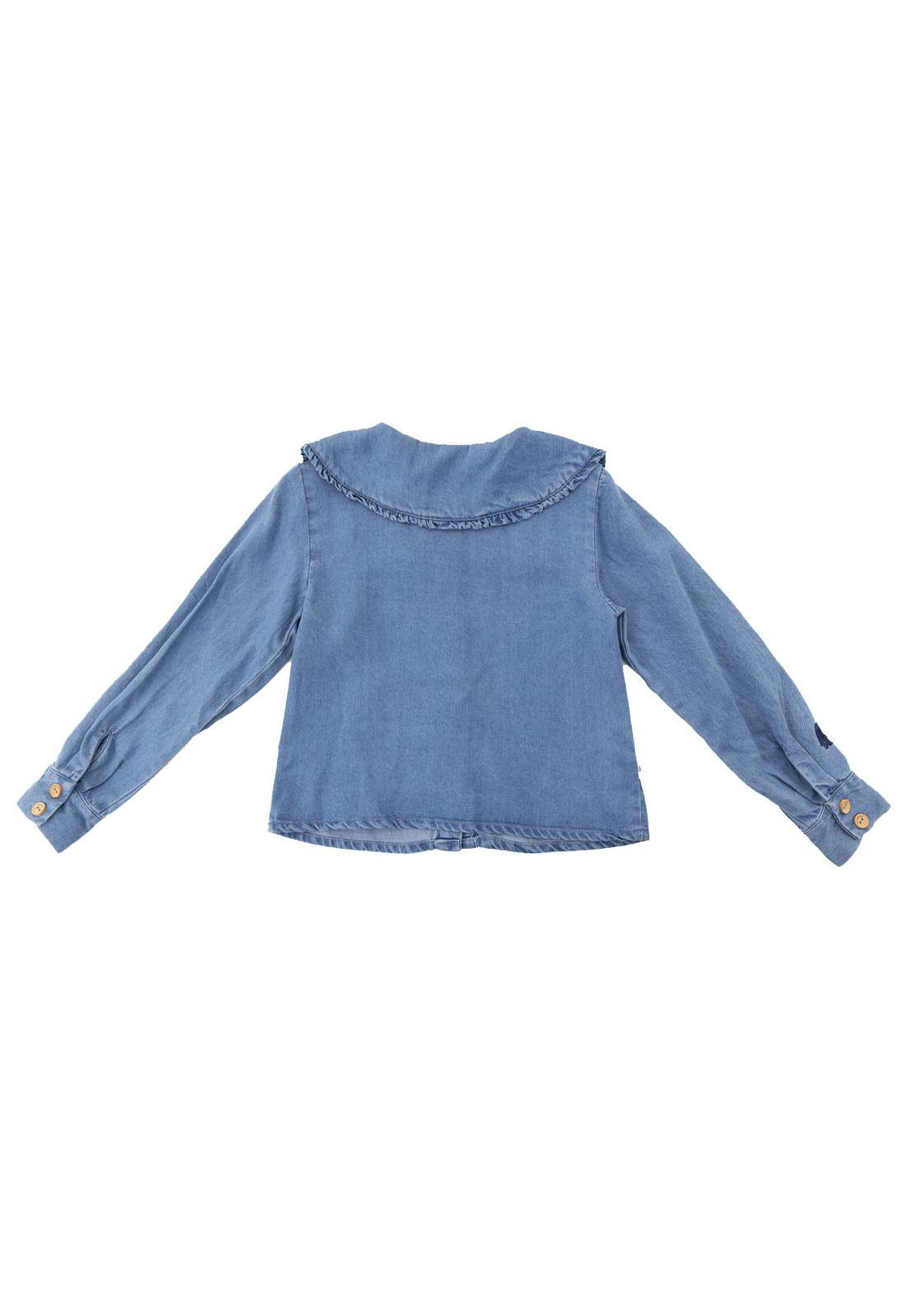 Blusa Manga Larga Matilda Niña Azul-6