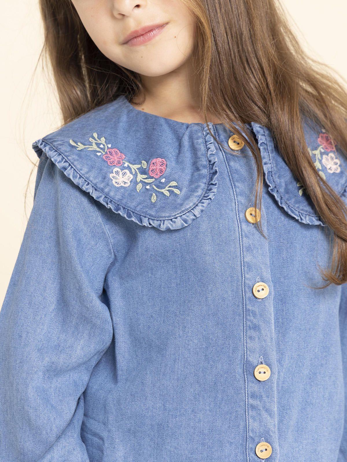 Blusa Manga Larga Matilda Niña Azul-3