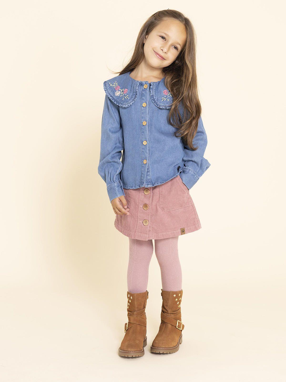 Blusa Manga Larga Matilda Niña Azul-5