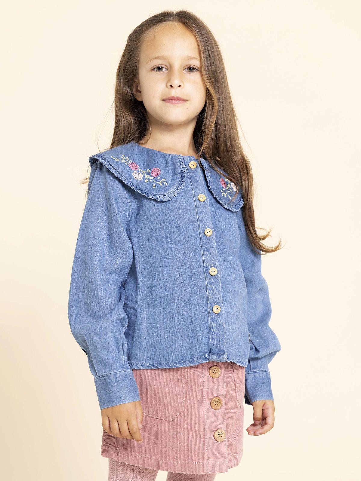 Blusa Manga Larga Matilda Niña Azul-1