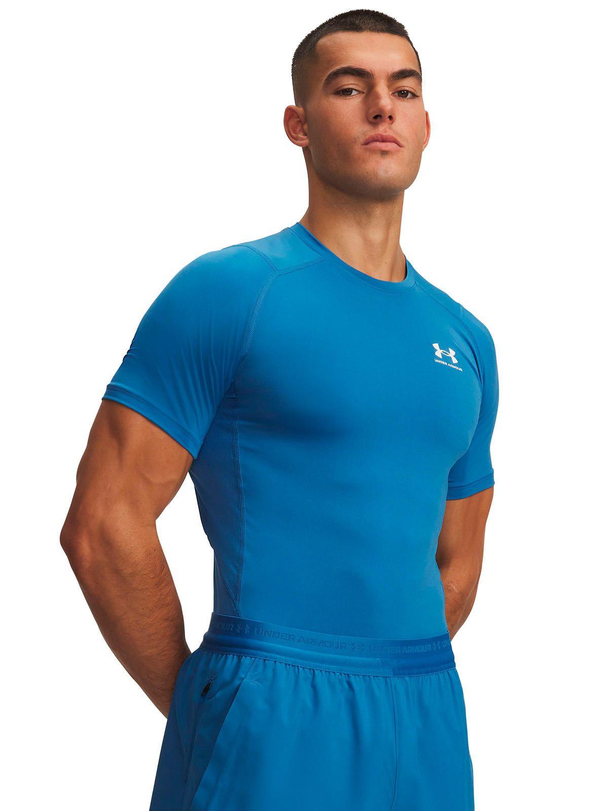 Primera capa superior HeatGear azul Hombre-0