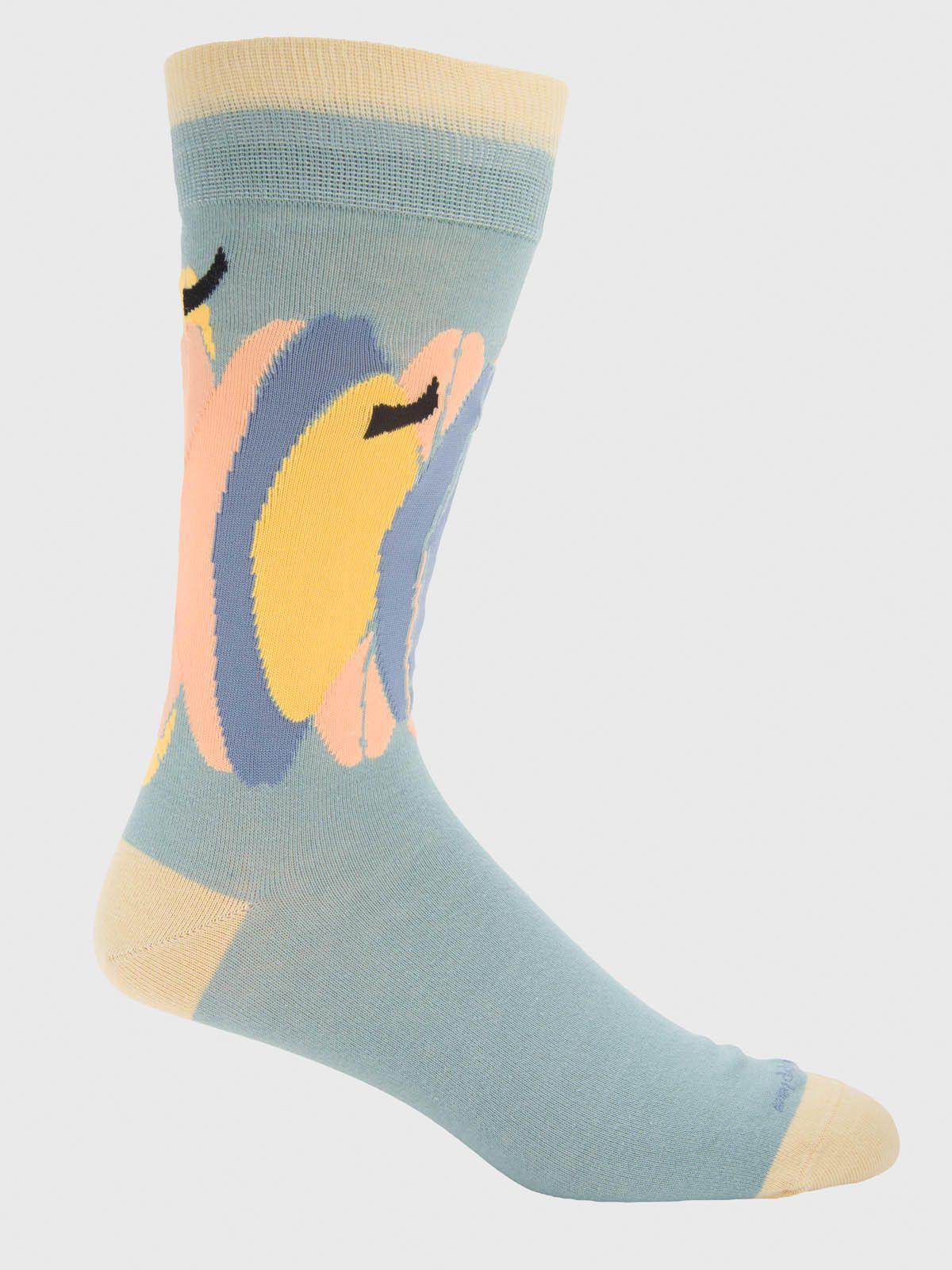 Calcetin Algodón Hombre Diff Standup Azul-2