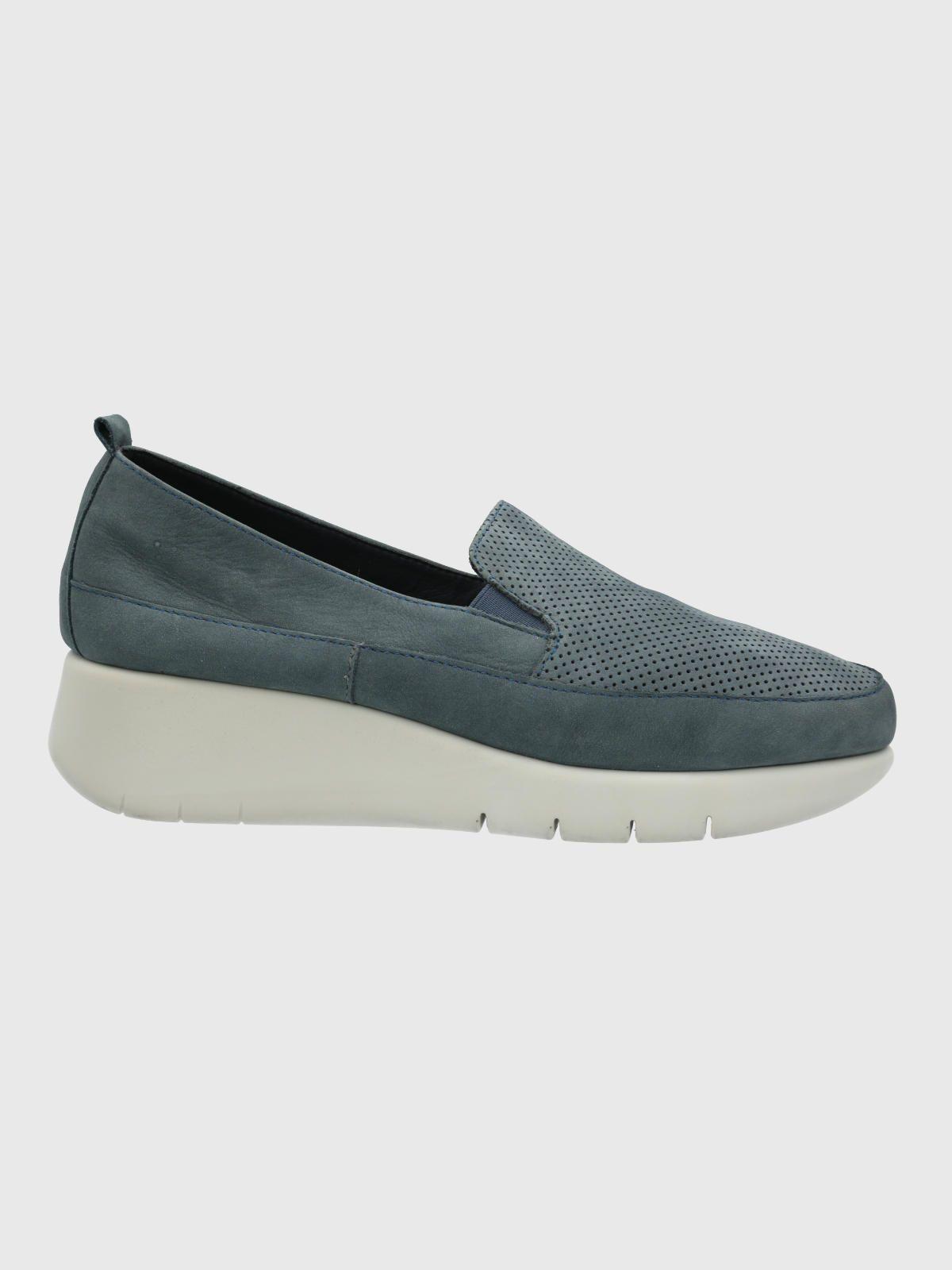 Zapato Mujer Cuero Fly Jump Azul-1